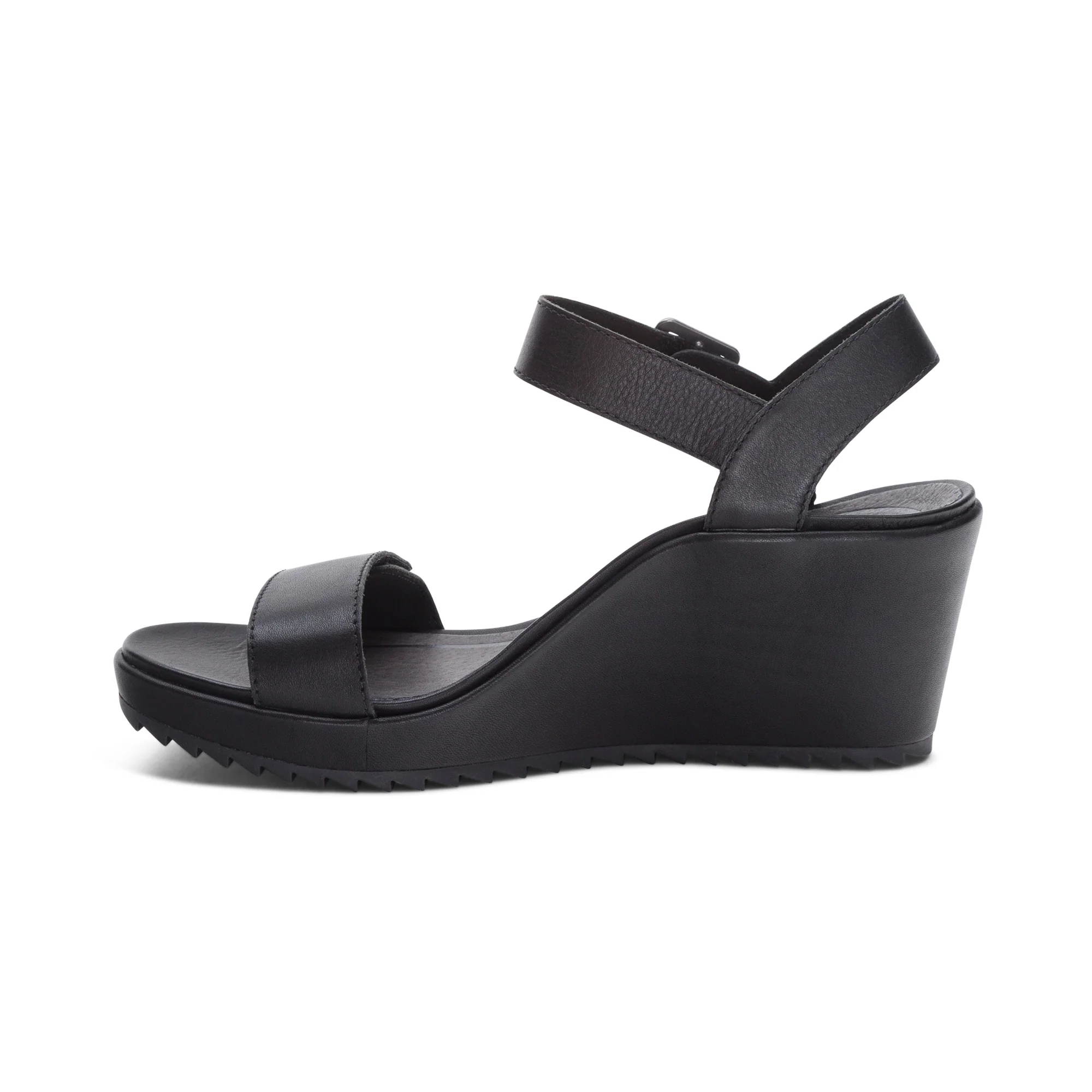 Andrea Quarter Strap Wedge - Black - Image 4
