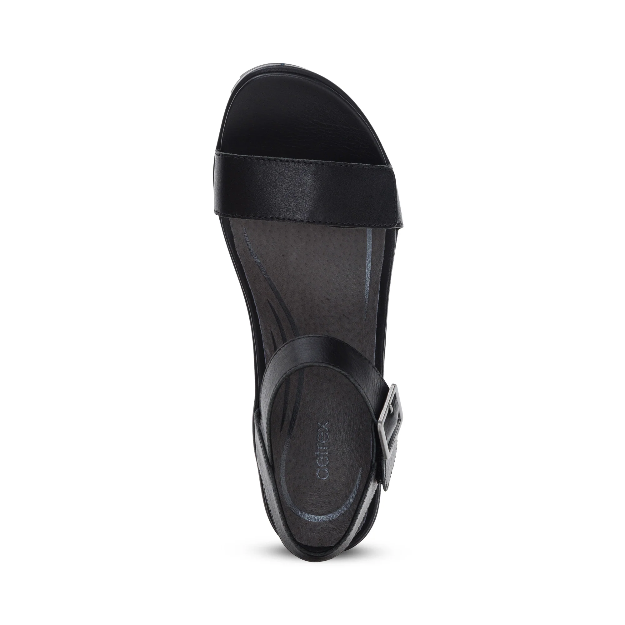 Andrea Quarter Strap Wedge - Black - Image 5