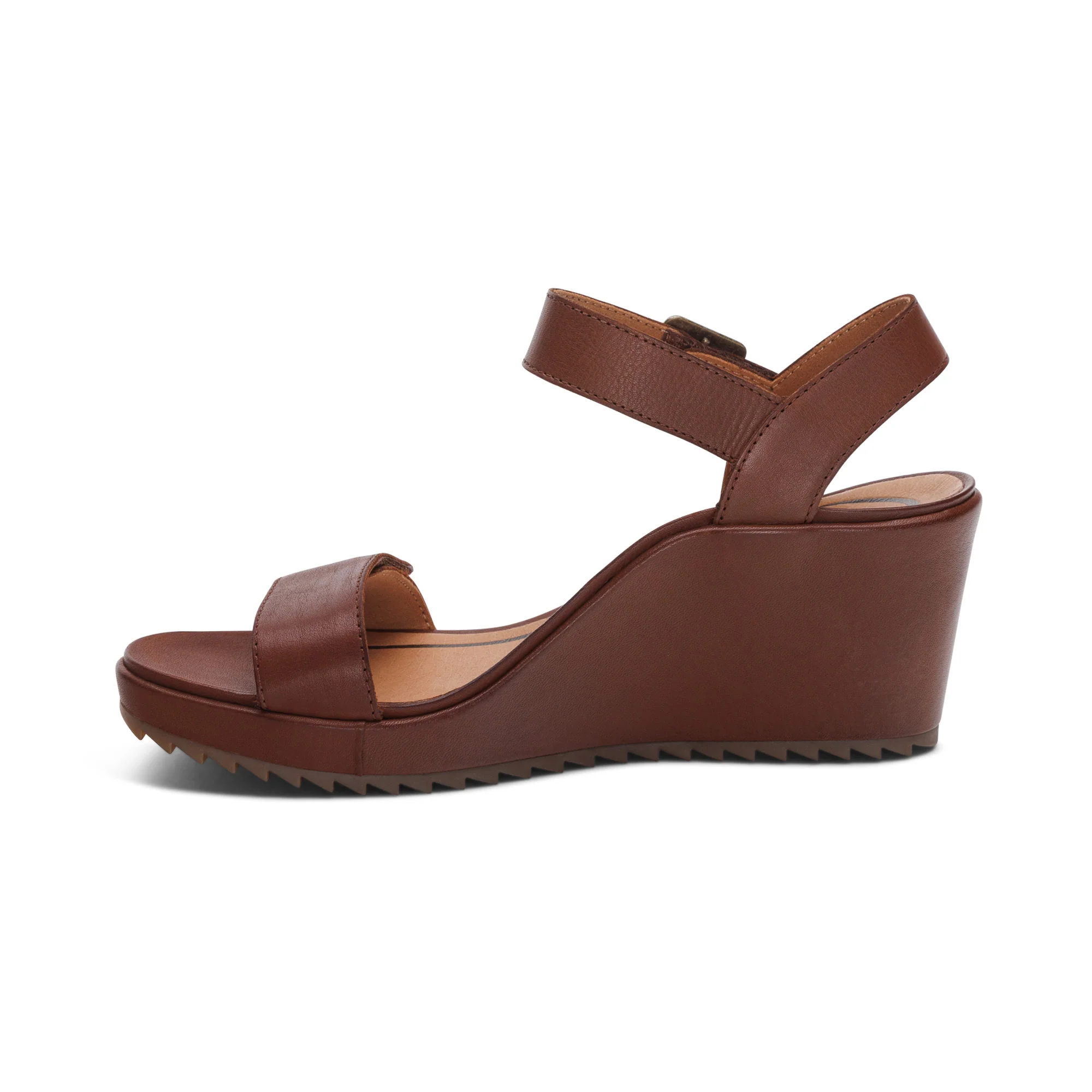 Andrea Quarter Strap Wedge - Walnut - Image 4
