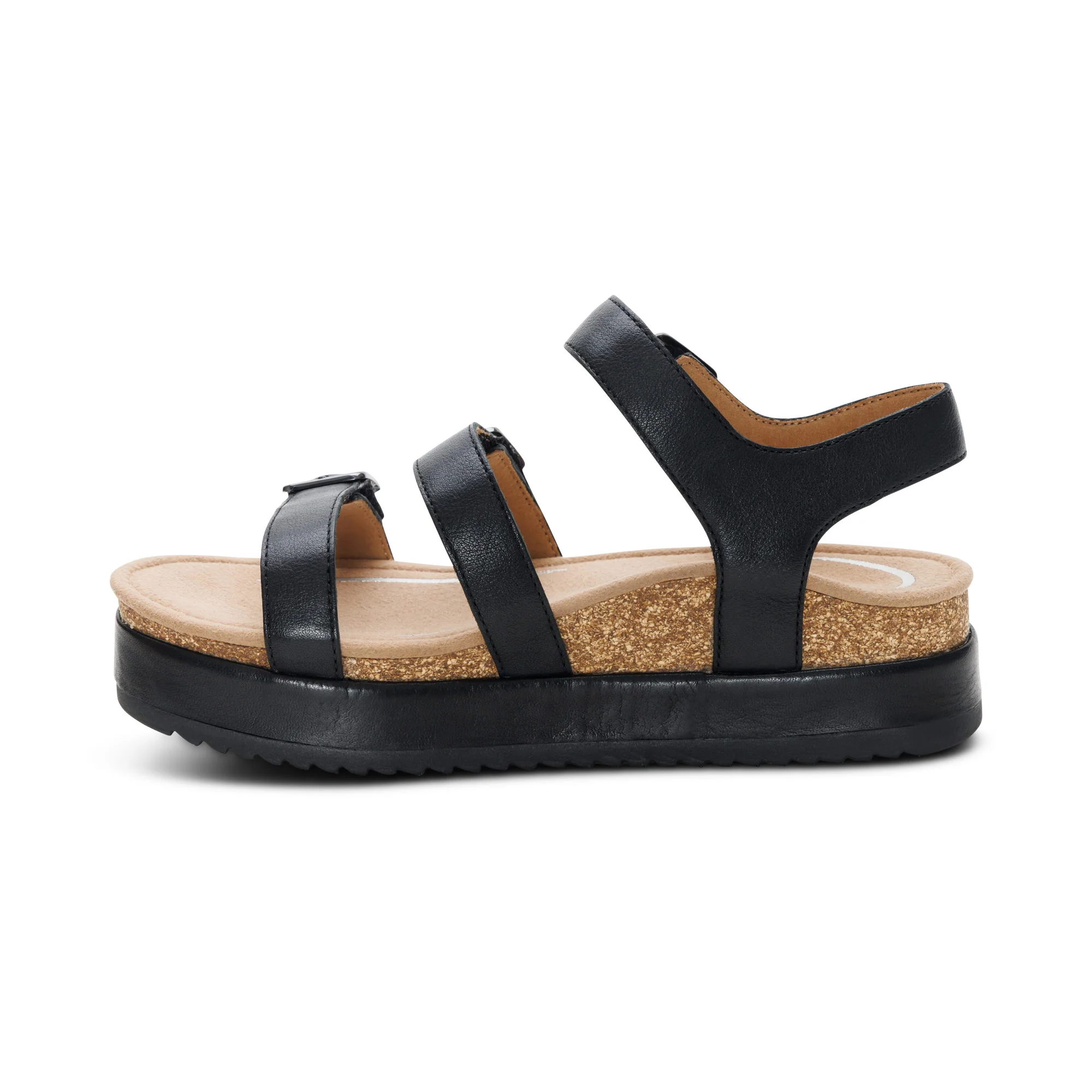 Aria Arch Support Platform Sandal - Black - Image 4