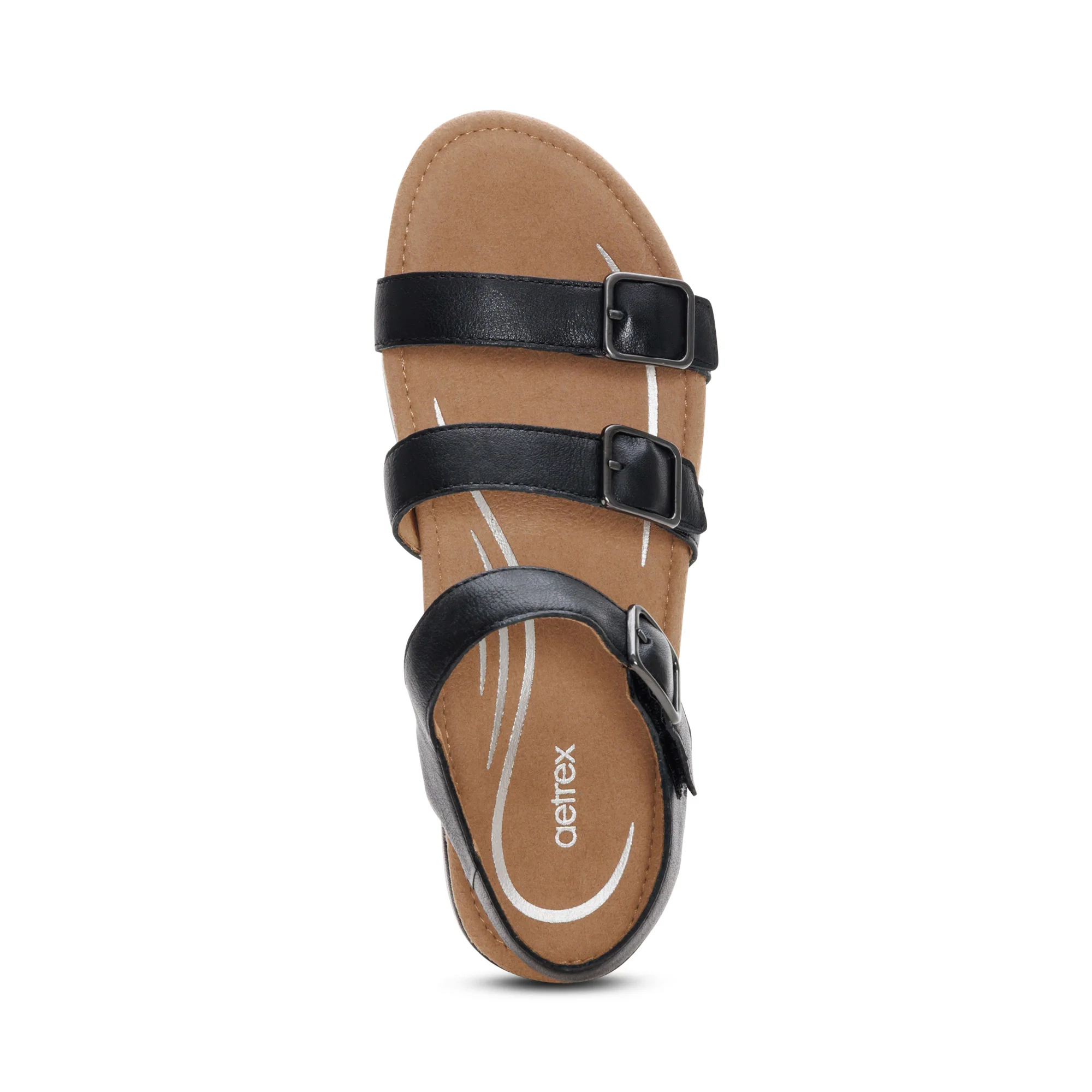 Aria Arch Support Platform Sandal - Black - Image 5
