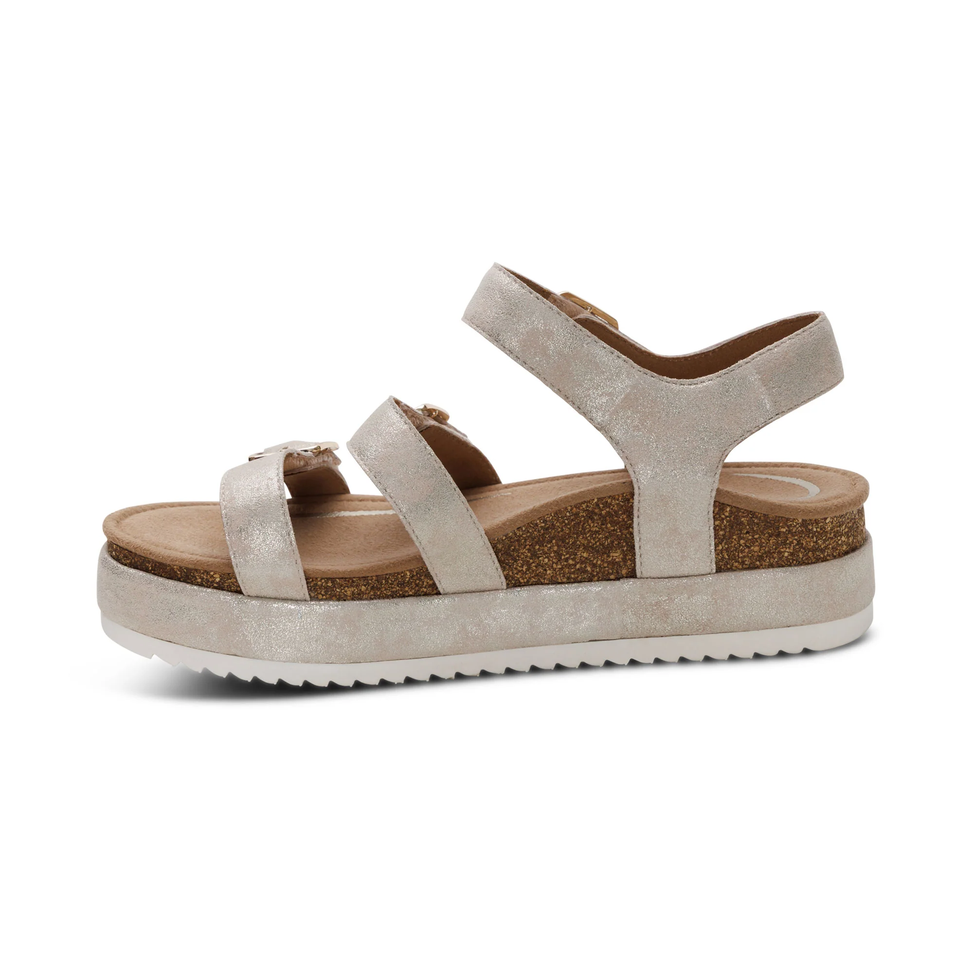 Aria Arch Support Platform Sandal - Champagne - Image 4