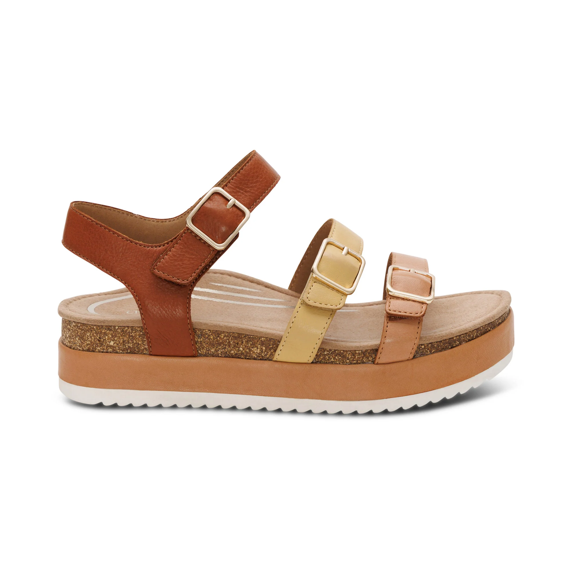Aria Arch Support Platform Sandal - Sand Multi - Image 2