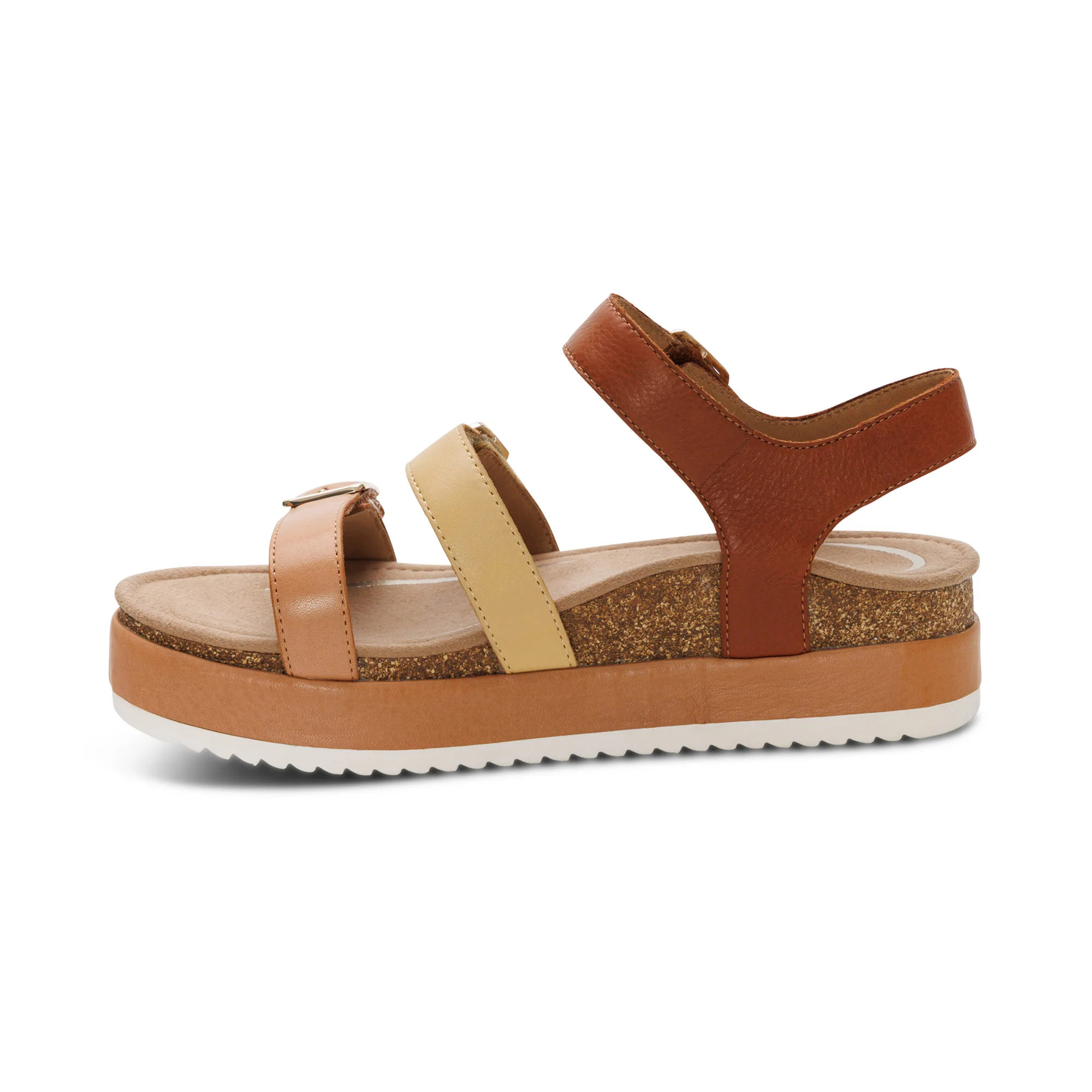 Aria Arch Support Platform Sandal - Sand Multi - Image 4
