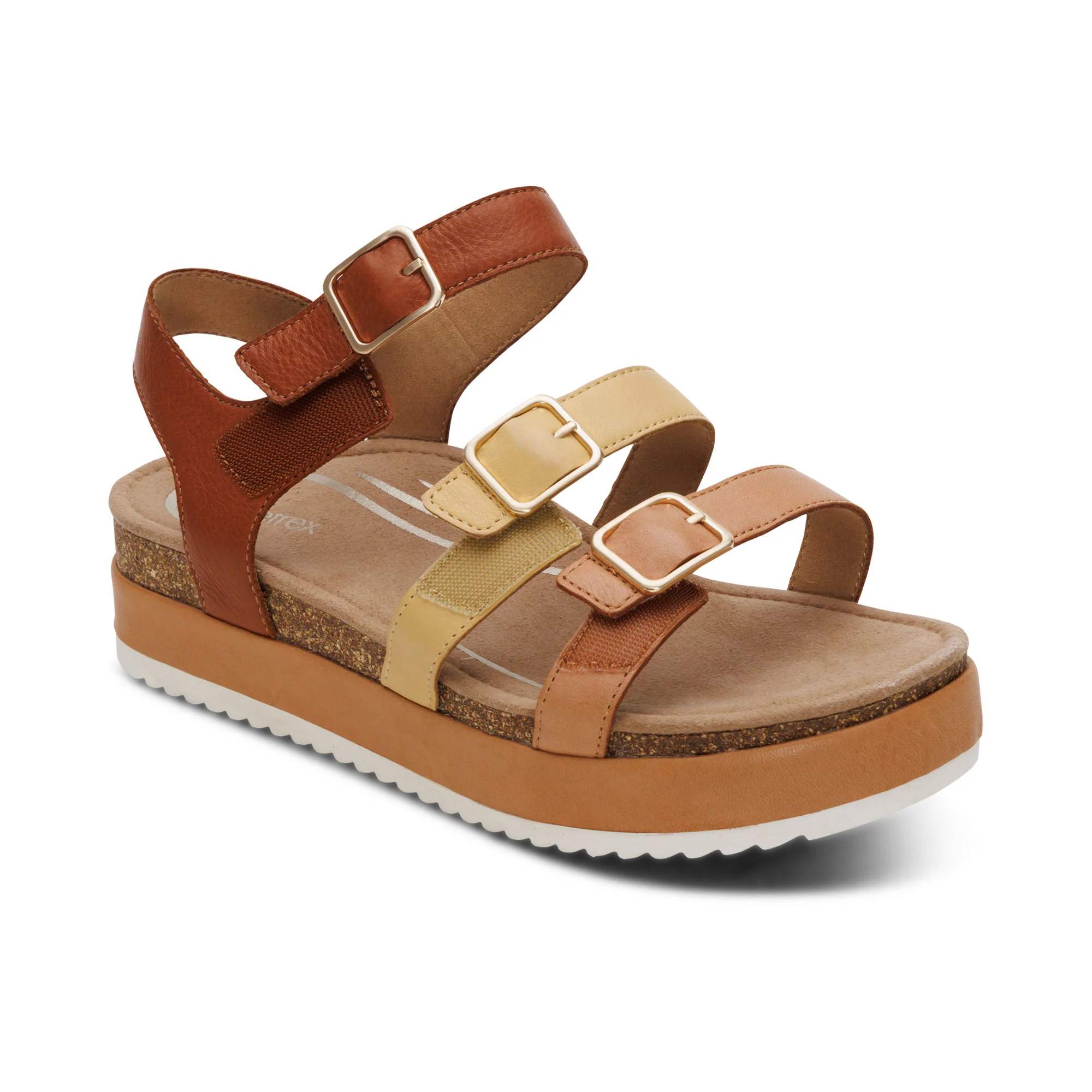 Aria Arch Support Platform Sandal - Sand Multi - Image 7