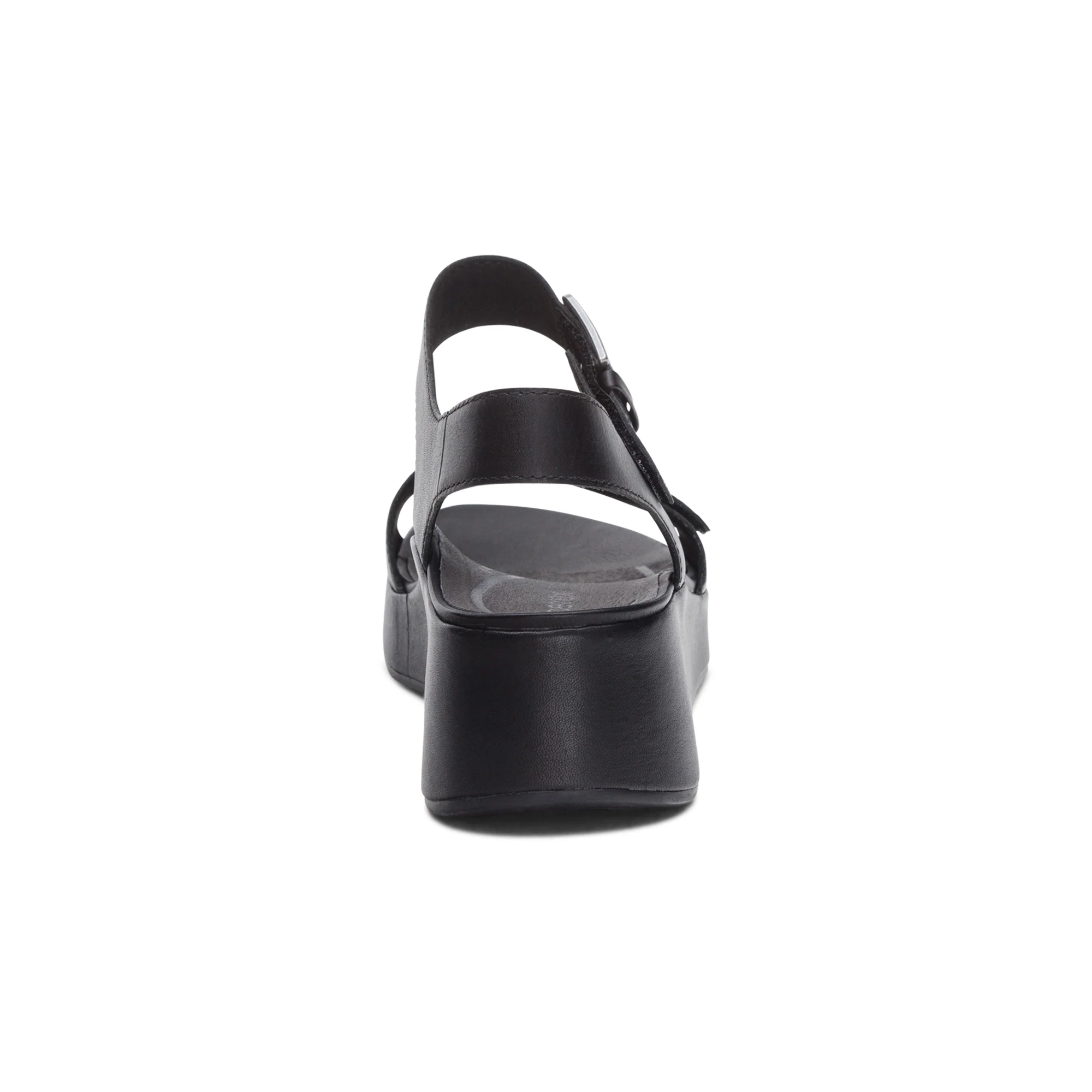 Ariel Adjustable Quarter Strap Wedge - Black - Image 3