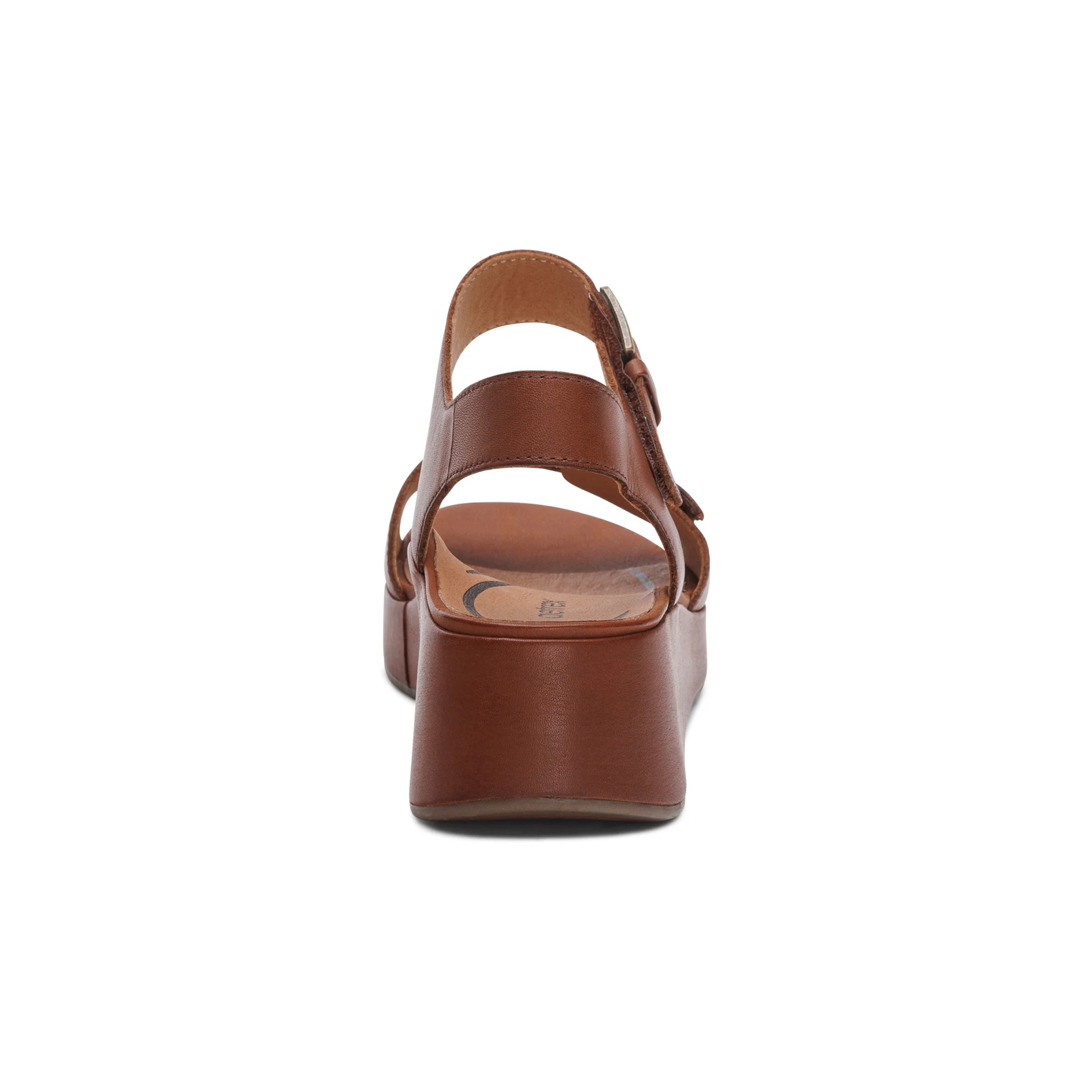 Ariel Adjustable Quarter Strap Wedge - Dark Brown - Image 3
