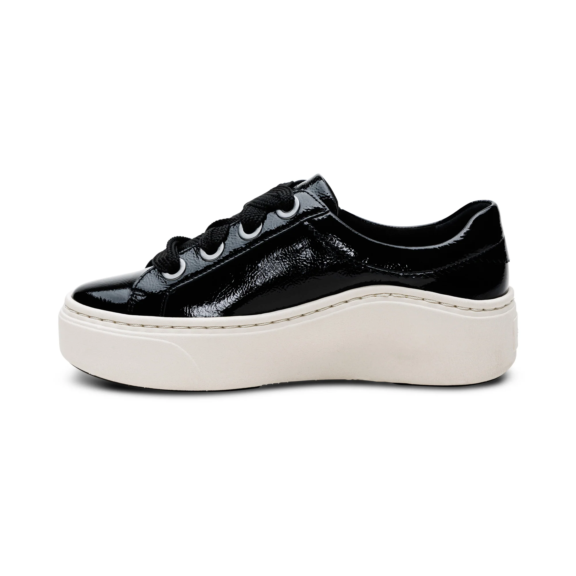 Aubrey Arch Support Platform Sneaker - Black Patent - Image 4