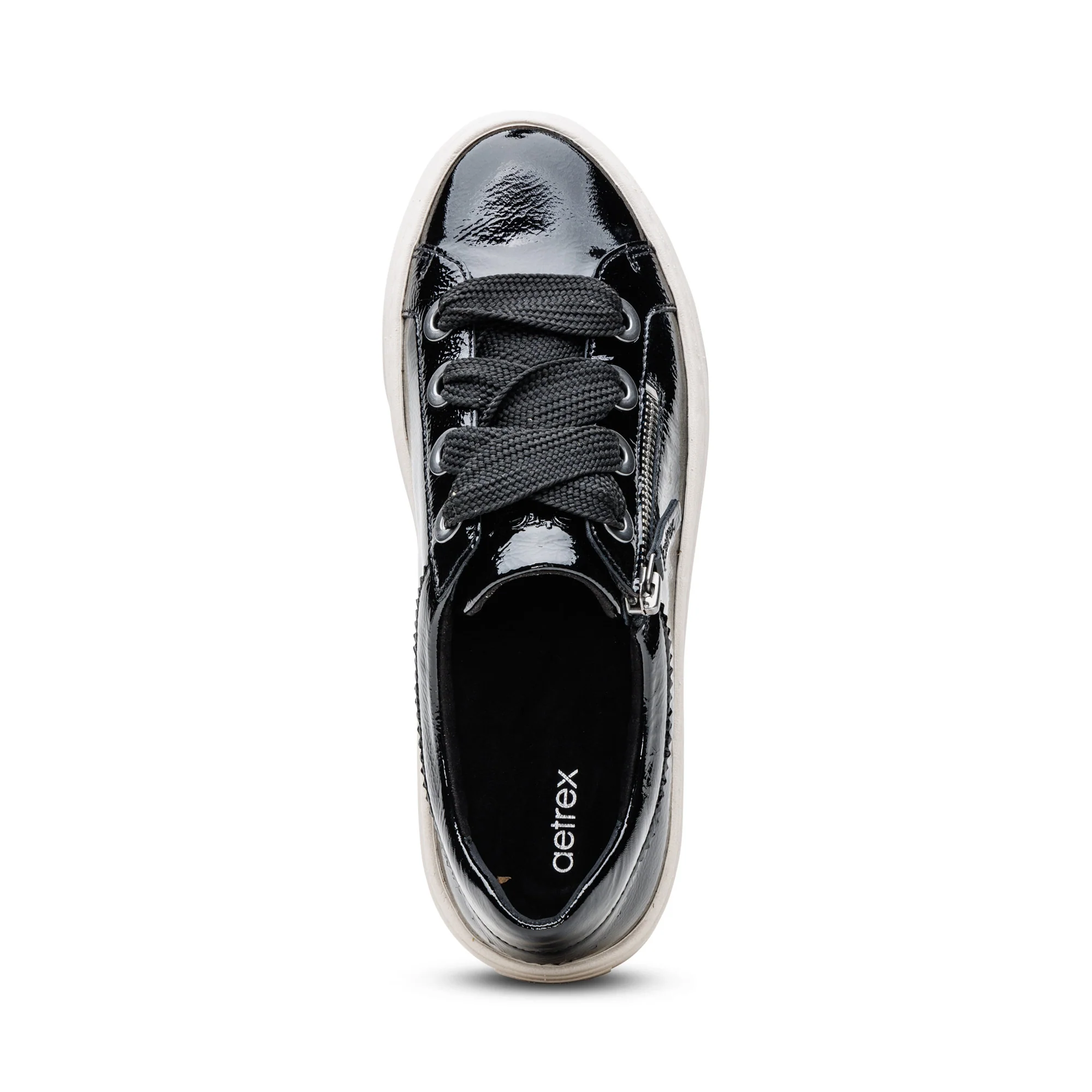 Aubrey Arch Support Platform Sneaker - Black Patent - Image 5