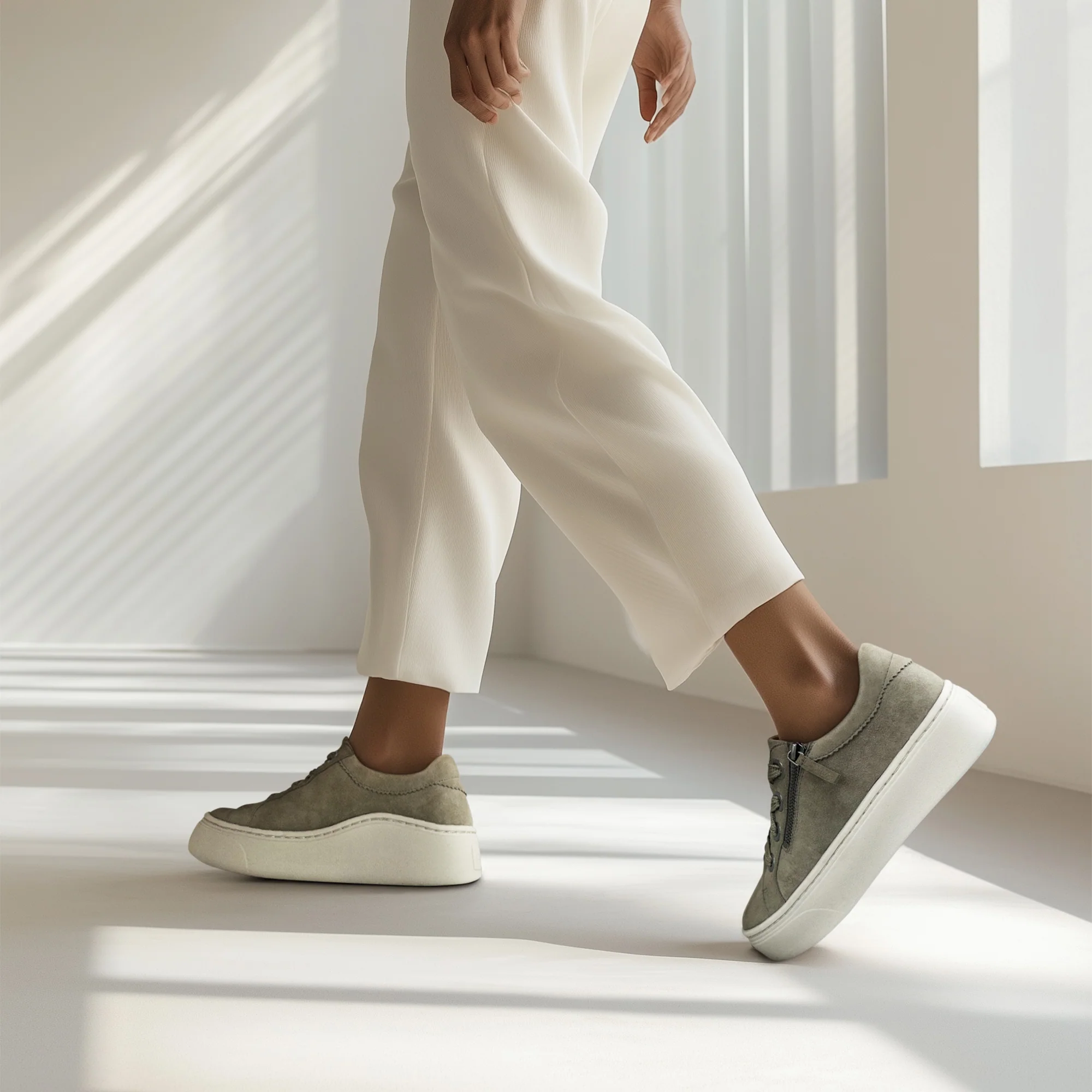 Aubrey Arch Support Platform Sneaker - Taupe - Image 7