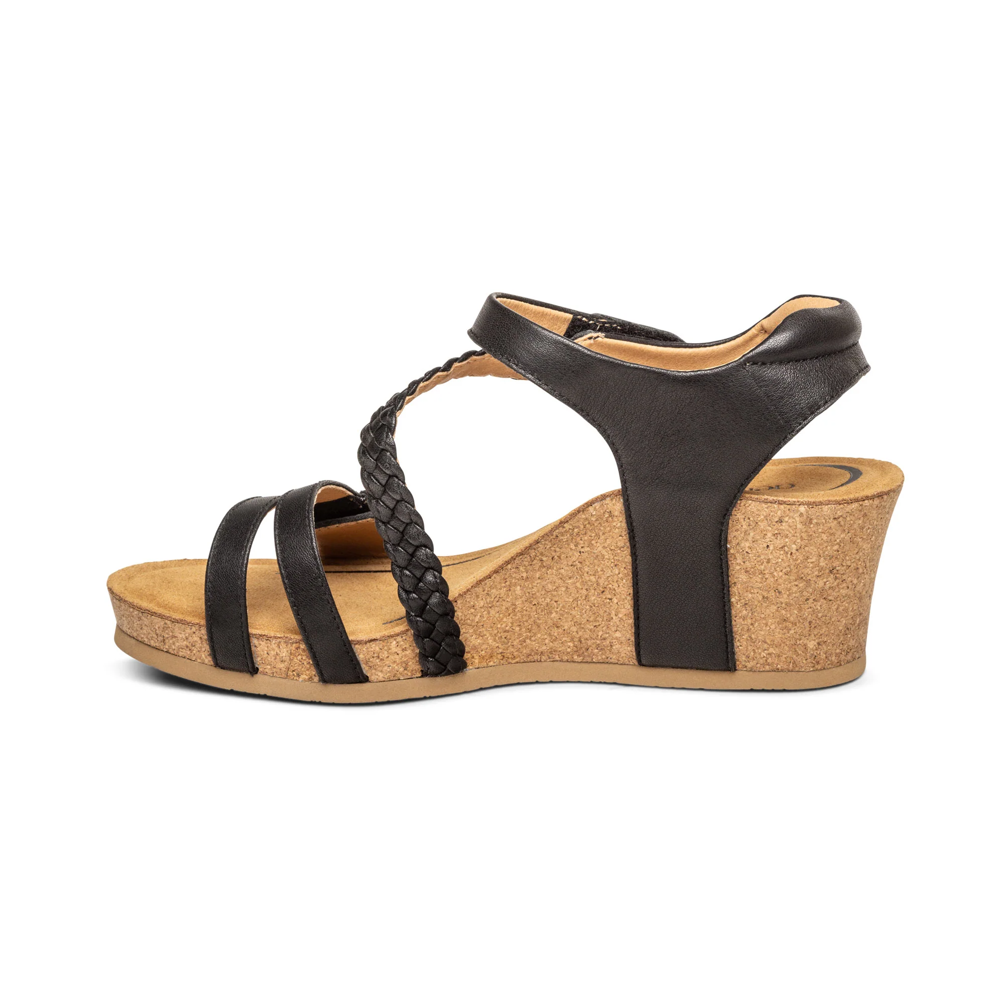 Avril Quarter Strap Wedge - Black - Image 3