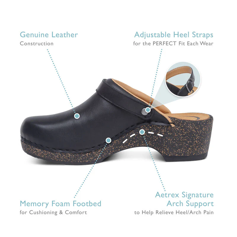 Beckie Cork Clog - Black - Image 7