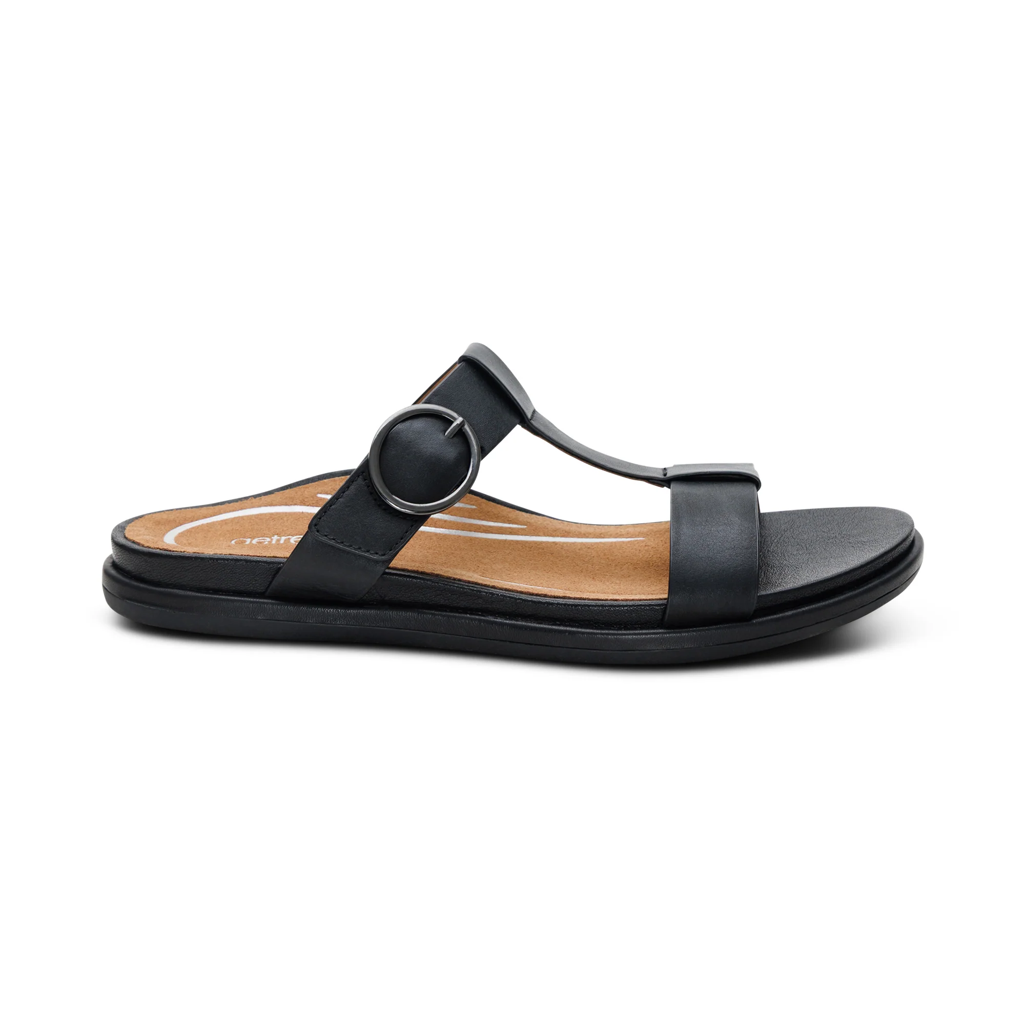 Blaire Adjustable Slide Sandal - Black - Image 2