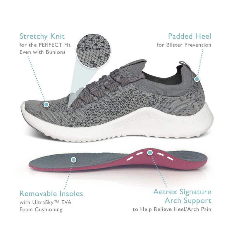 Carly Arch Support Sneaker - Grey - Image 7