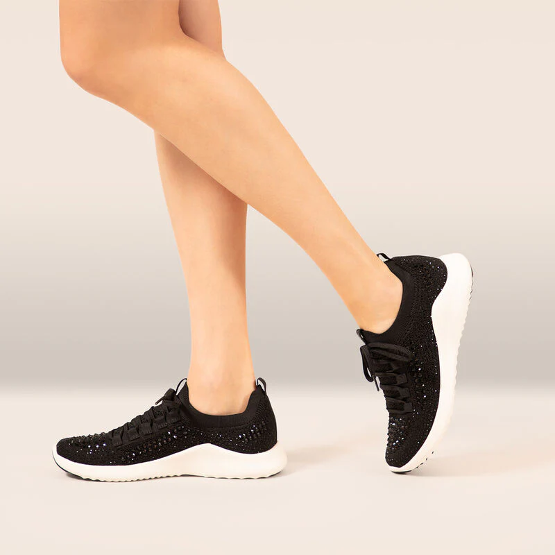 Carly Arch Support Sneaker - Black Sparkle - Image 10