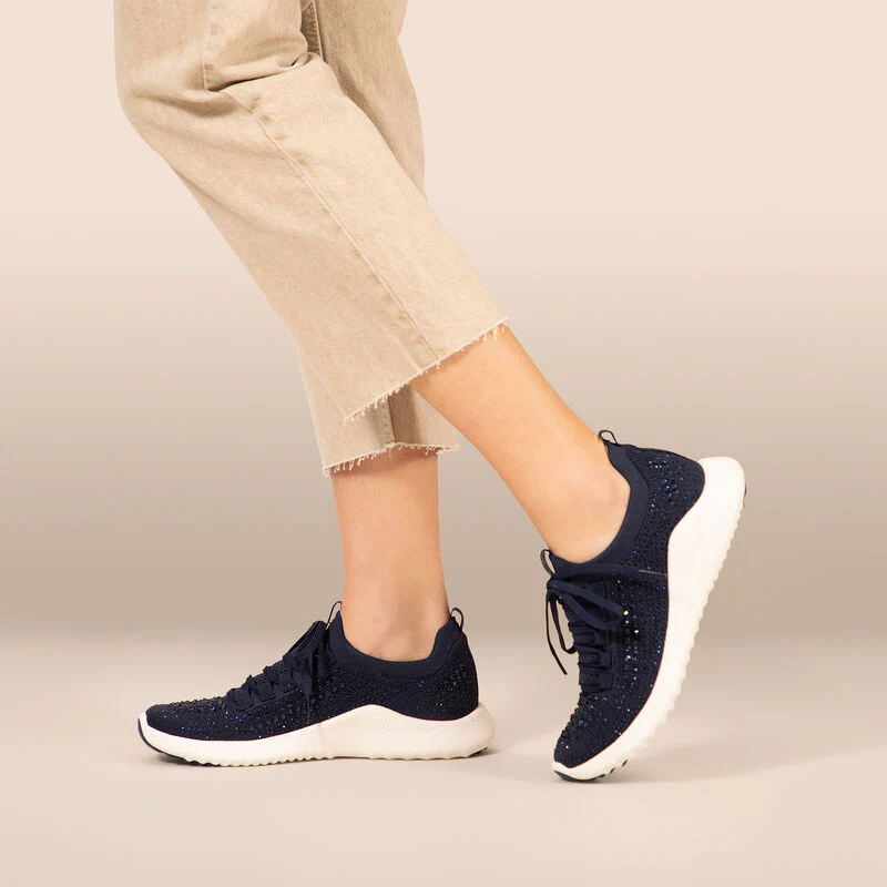 Carly Arch Support Sneaker - Navy Sparkle - Image 8