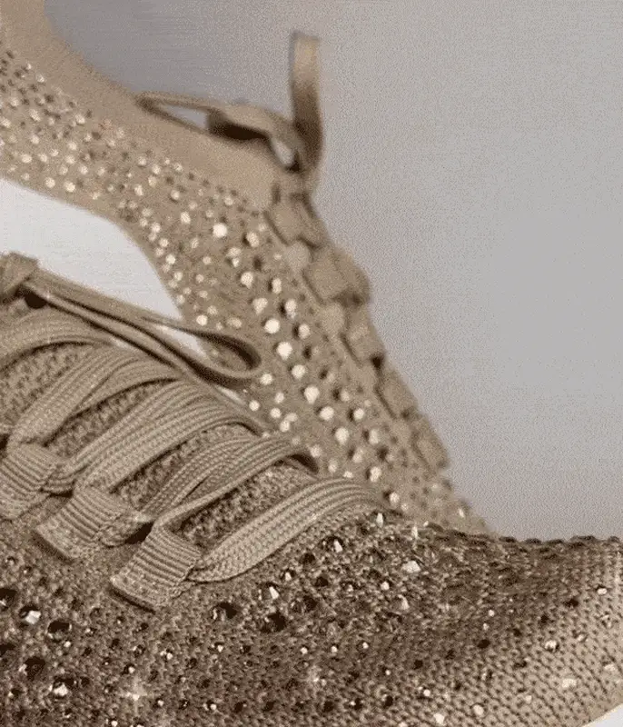 Carly Arch Support Sneaker - Tan Sparkle - Image 9