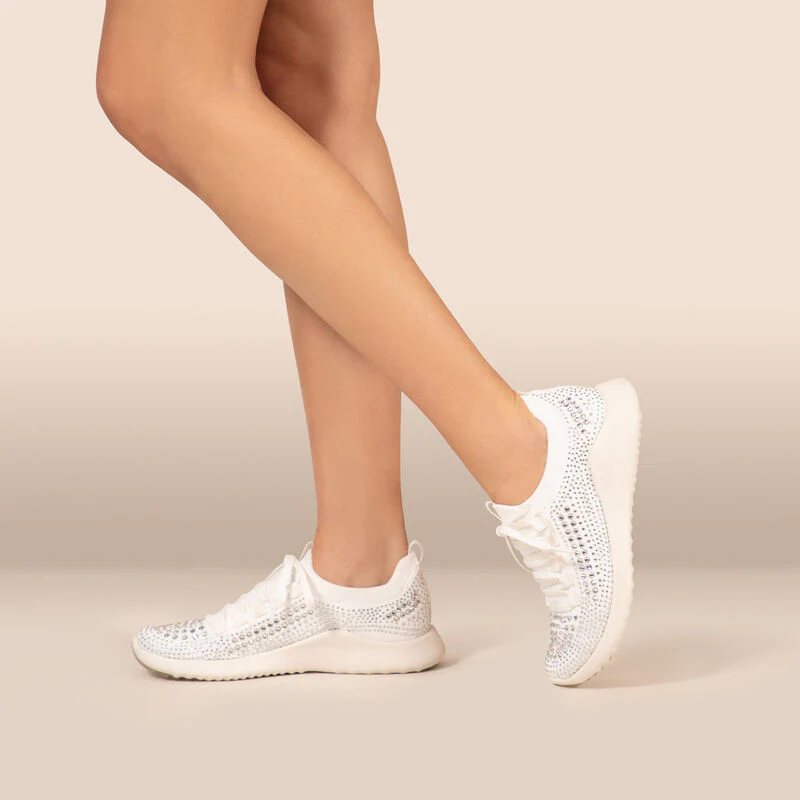 Carly Arch Support Sneaker - White Sparkle - Image 10