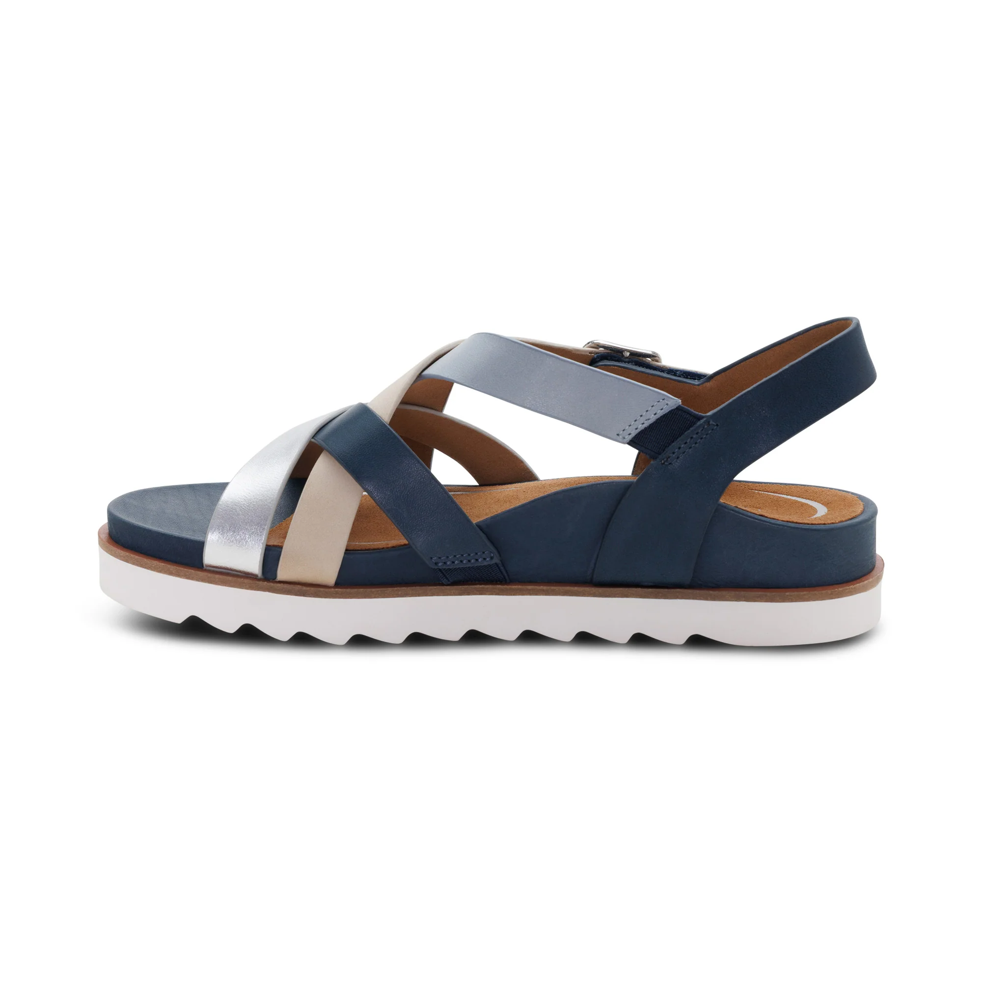 Carmen Cross Band Adjustable Sandal - Navy Multi - Image 4