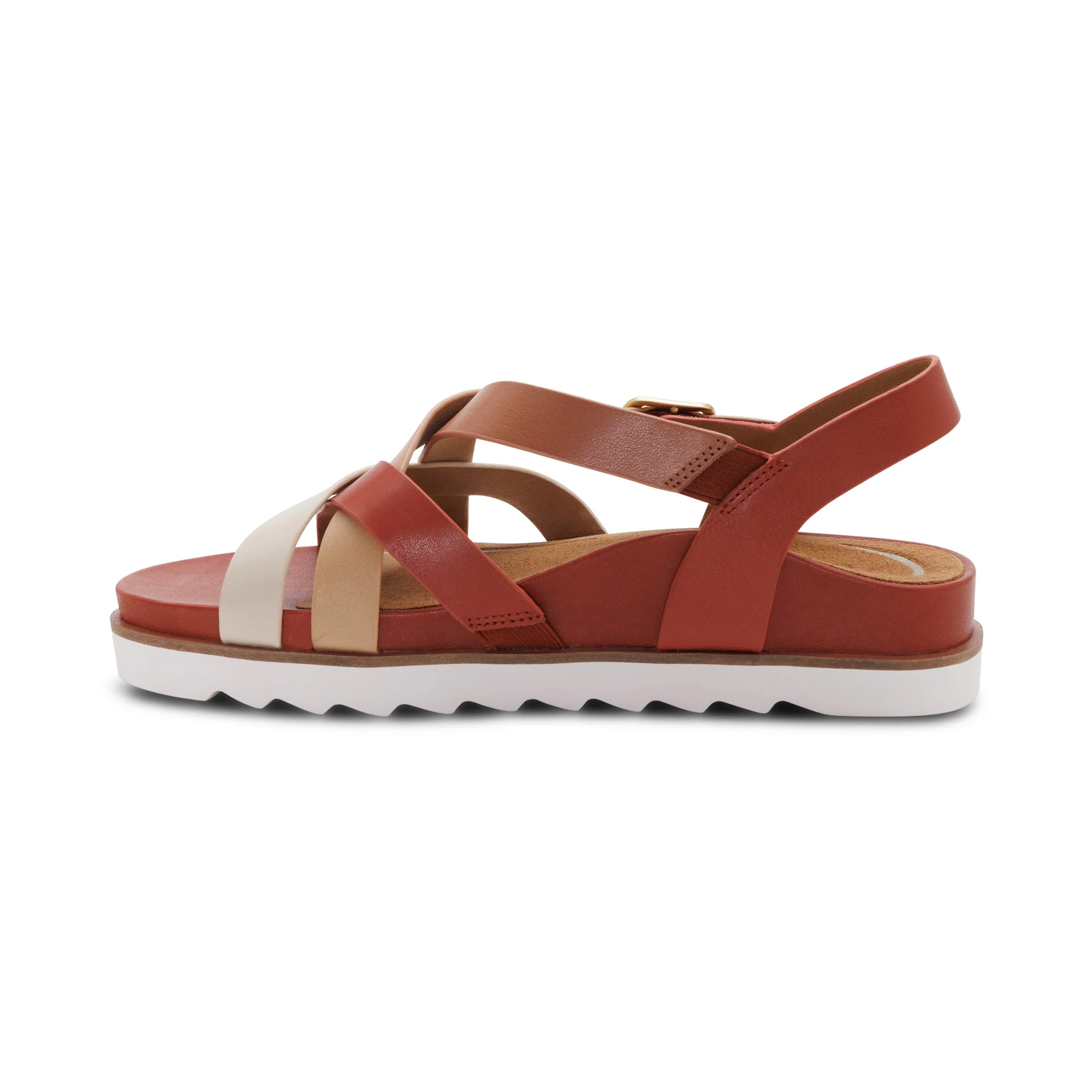 Carmen Cross Band Adjustable Sandal - Terracotta Multi - Image 4