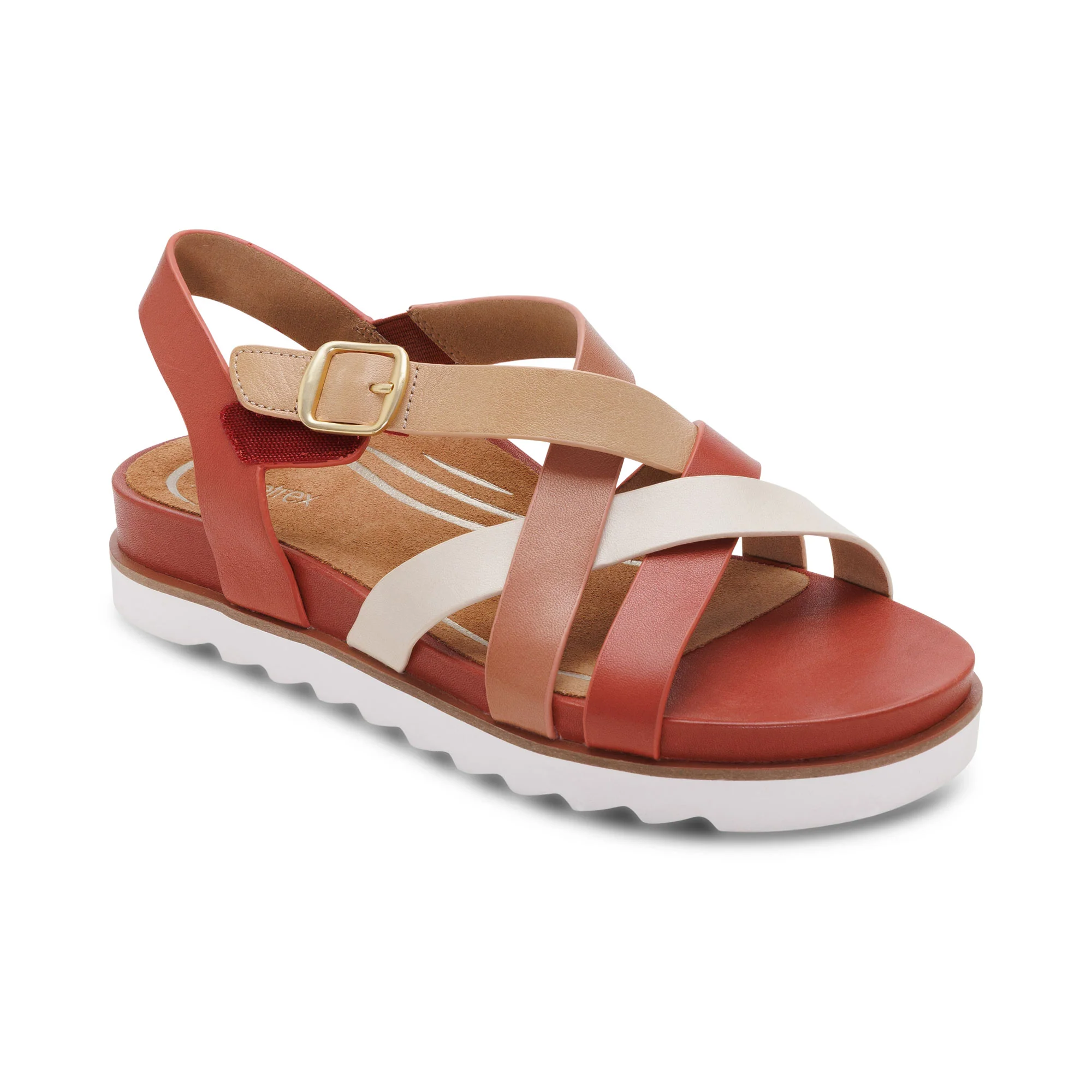 Carmen Cross Band Adjustable Sandal - Terracotta Multi - Image 7