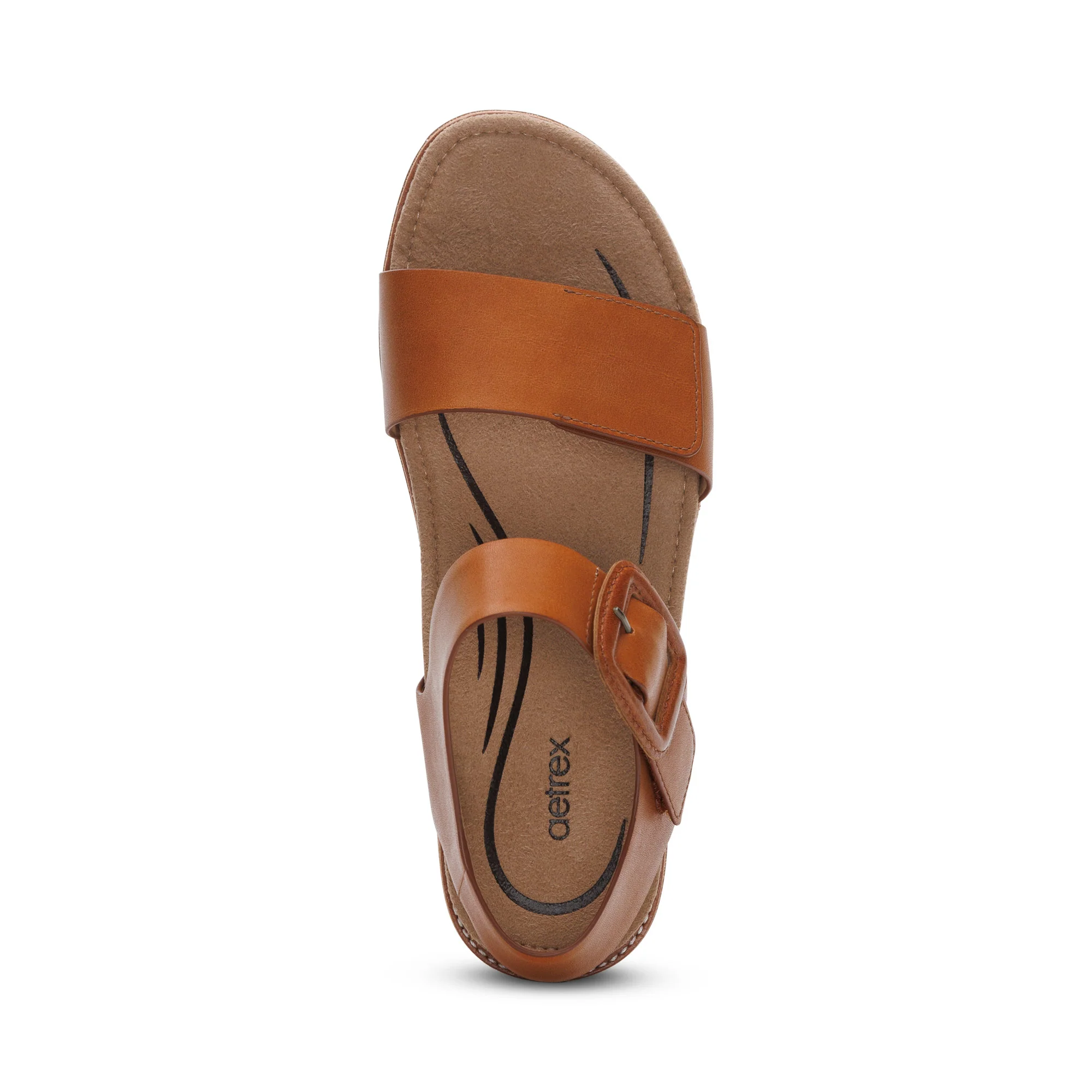 Claire Quarter Strap Sandal - Cognac - Image 5