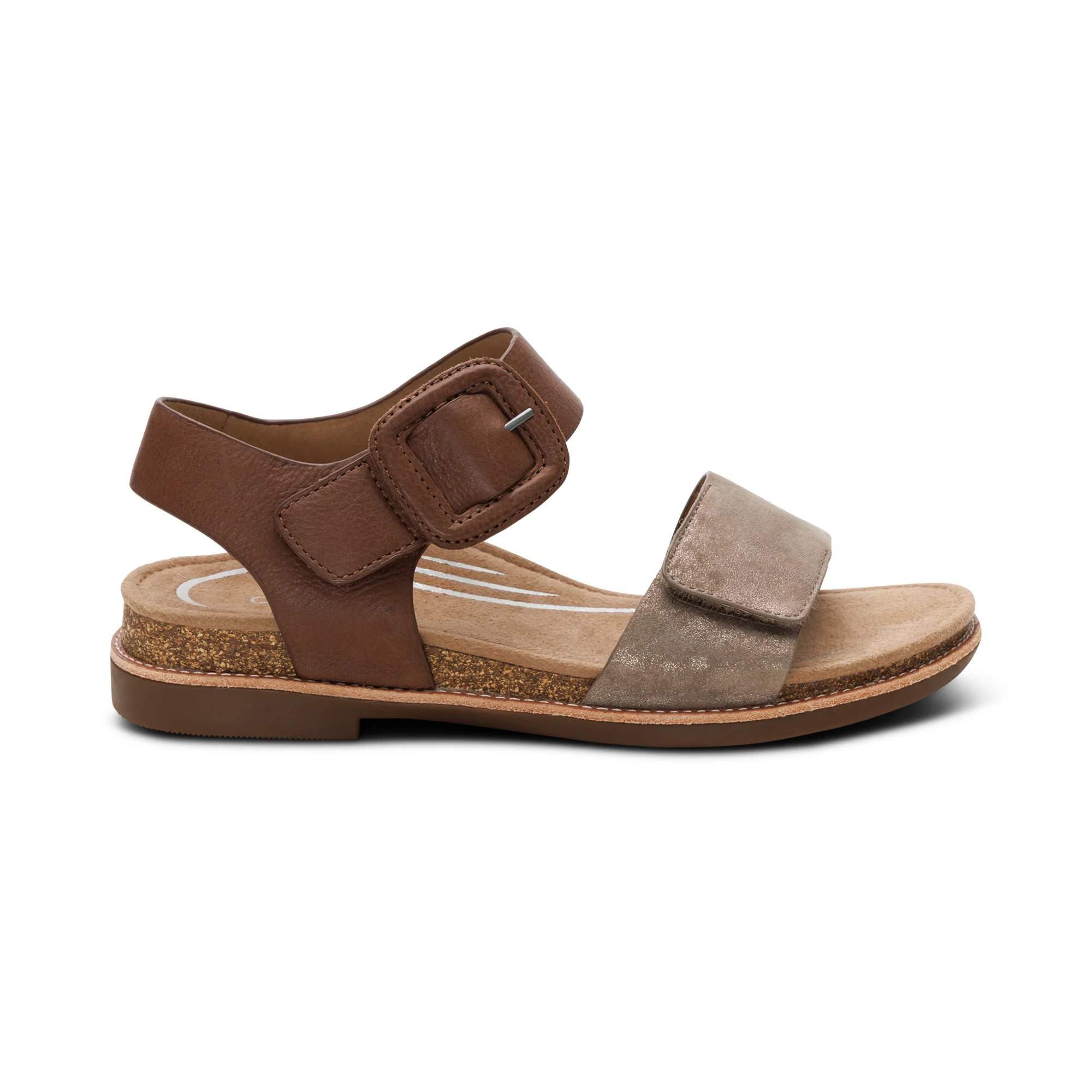 Claire Quarter Strap Sandal - Taupe Multi - Image 2