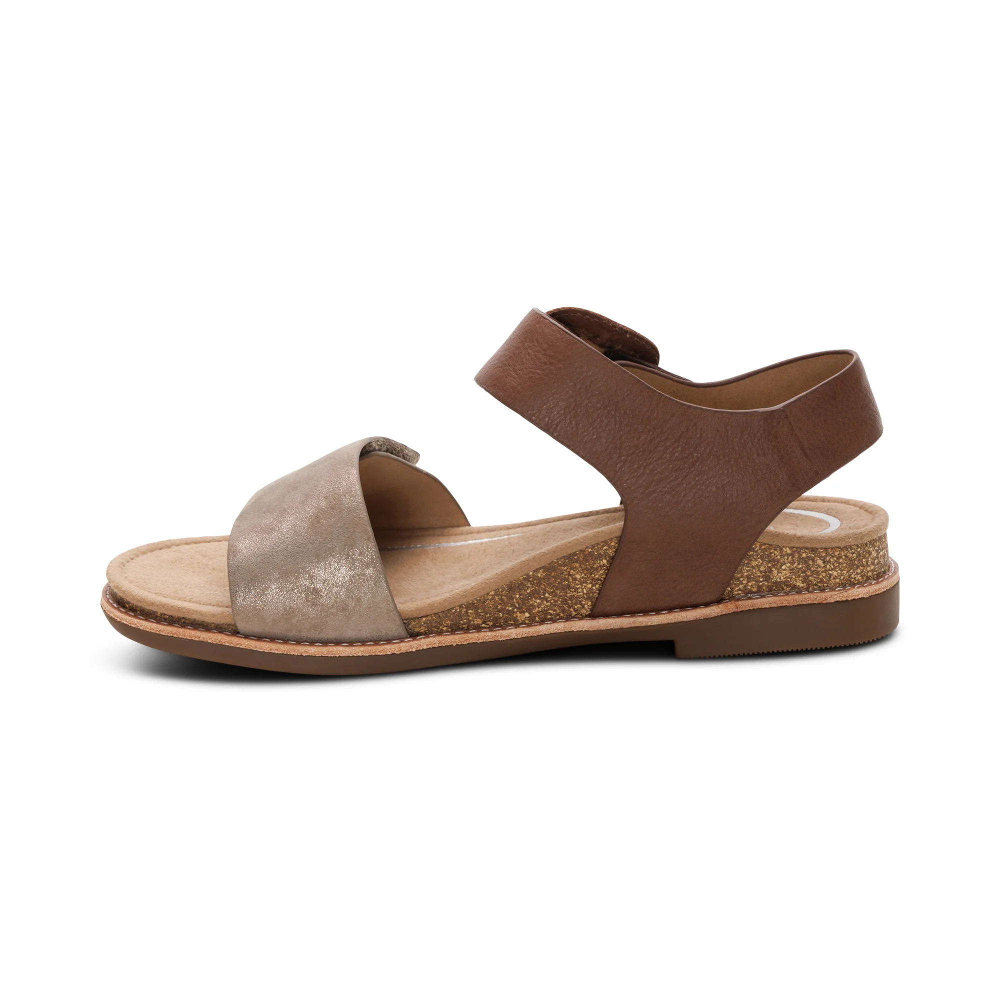 Claire Quarter Strap Sandal - Taupe Multi - Image 4