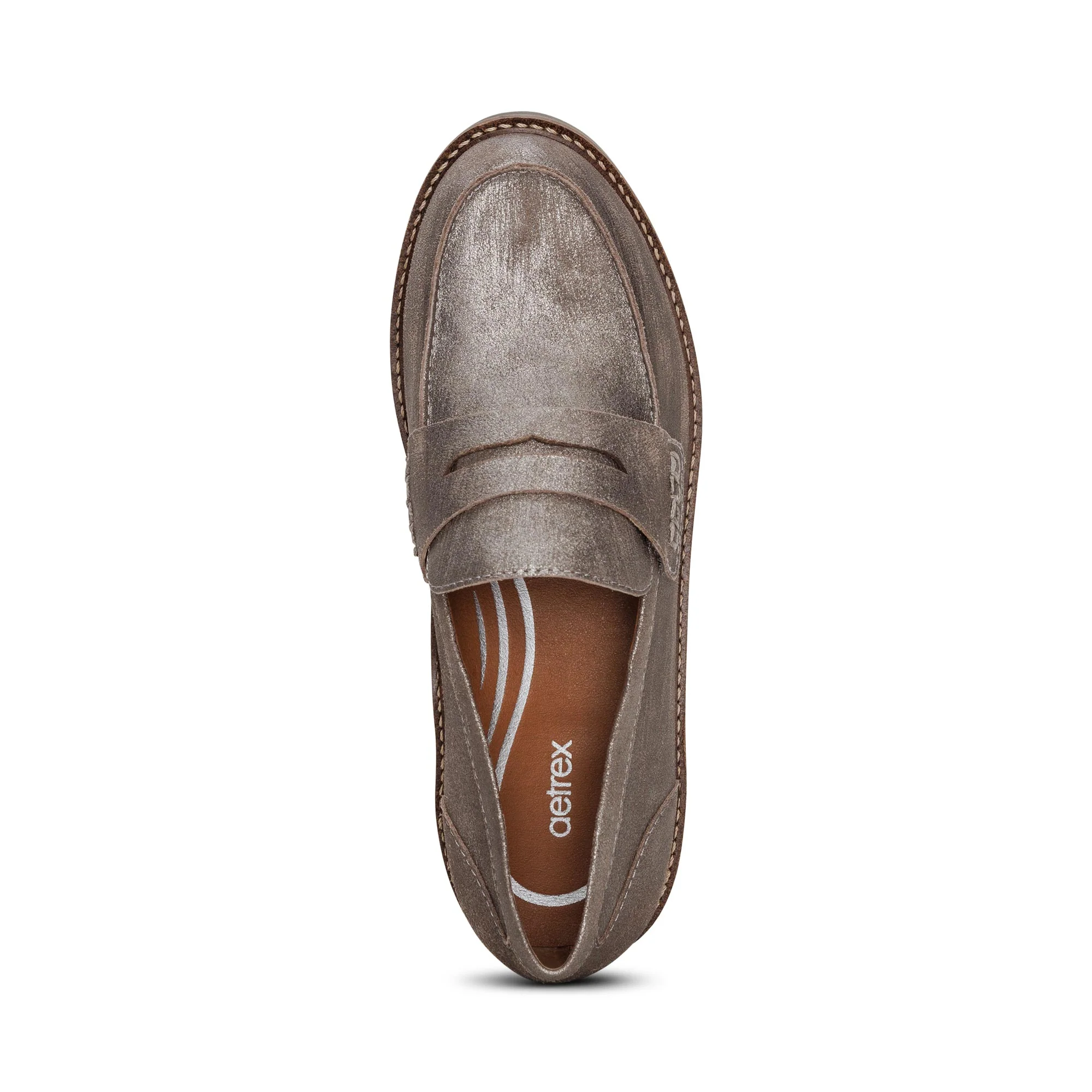 Collette Arch Support Loafer - Brushed Silver - Image 5