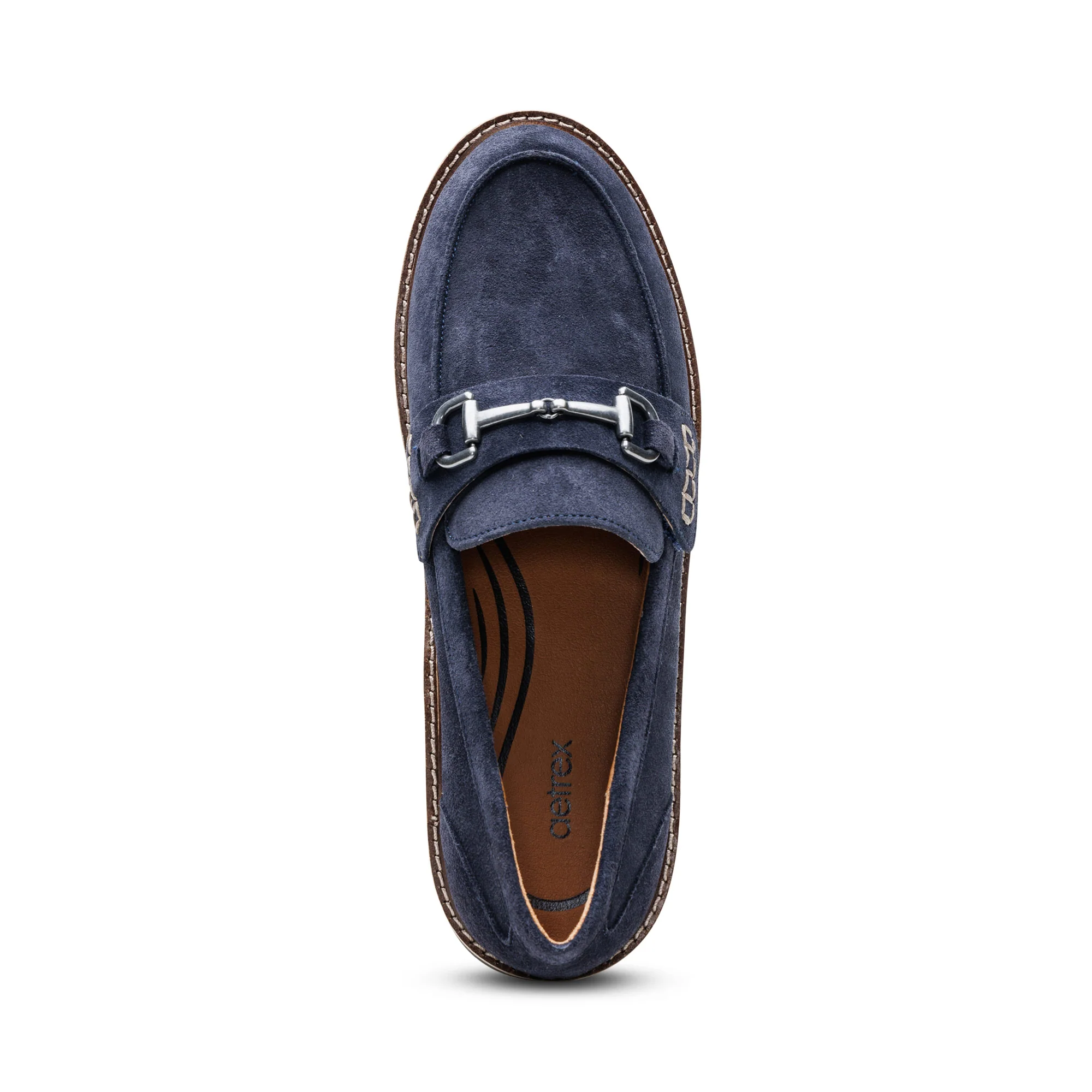 Collette Arch Support Loafer - Navy Suede - Image 5