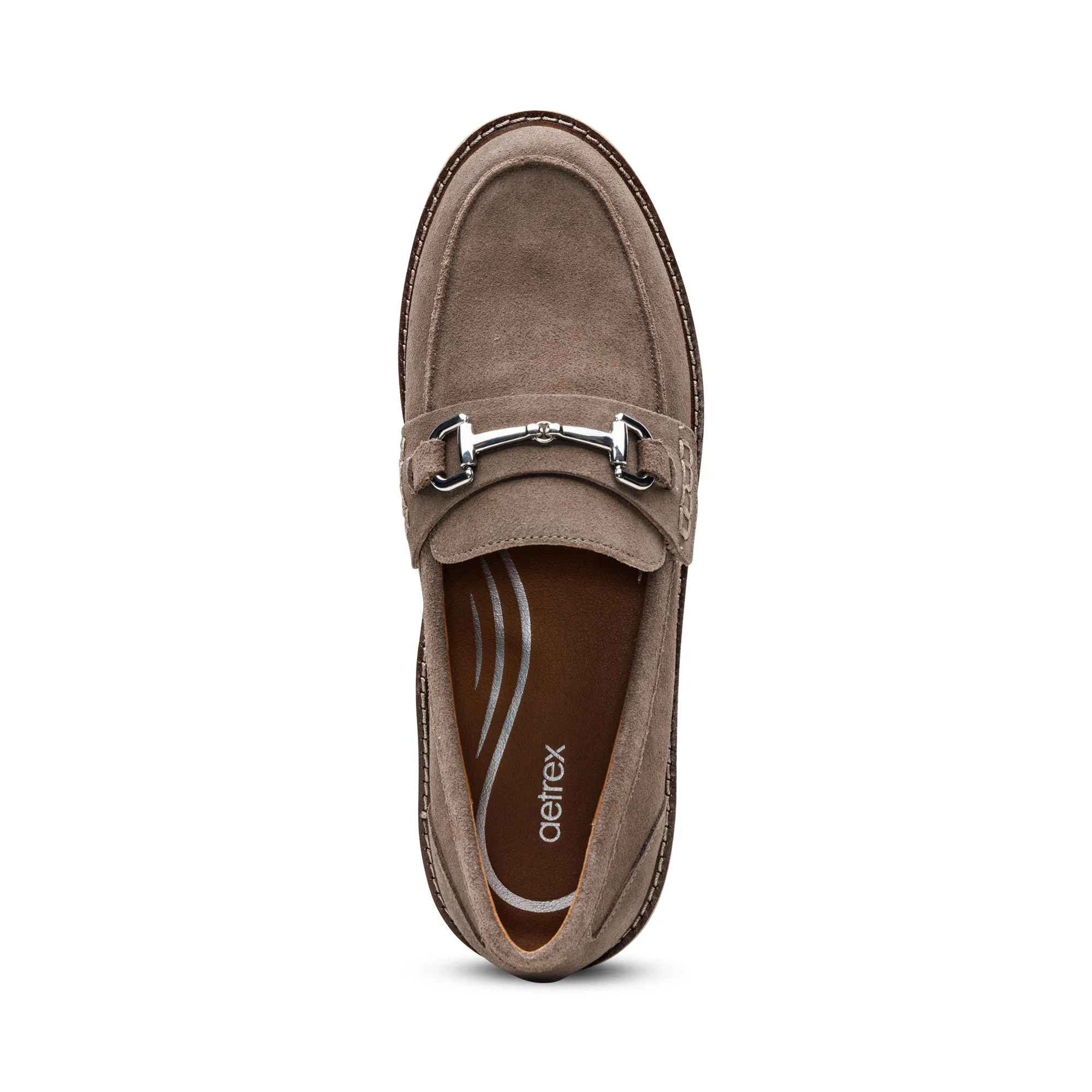 Collette Arch Support Loafer - Taupe Suede - Image 4