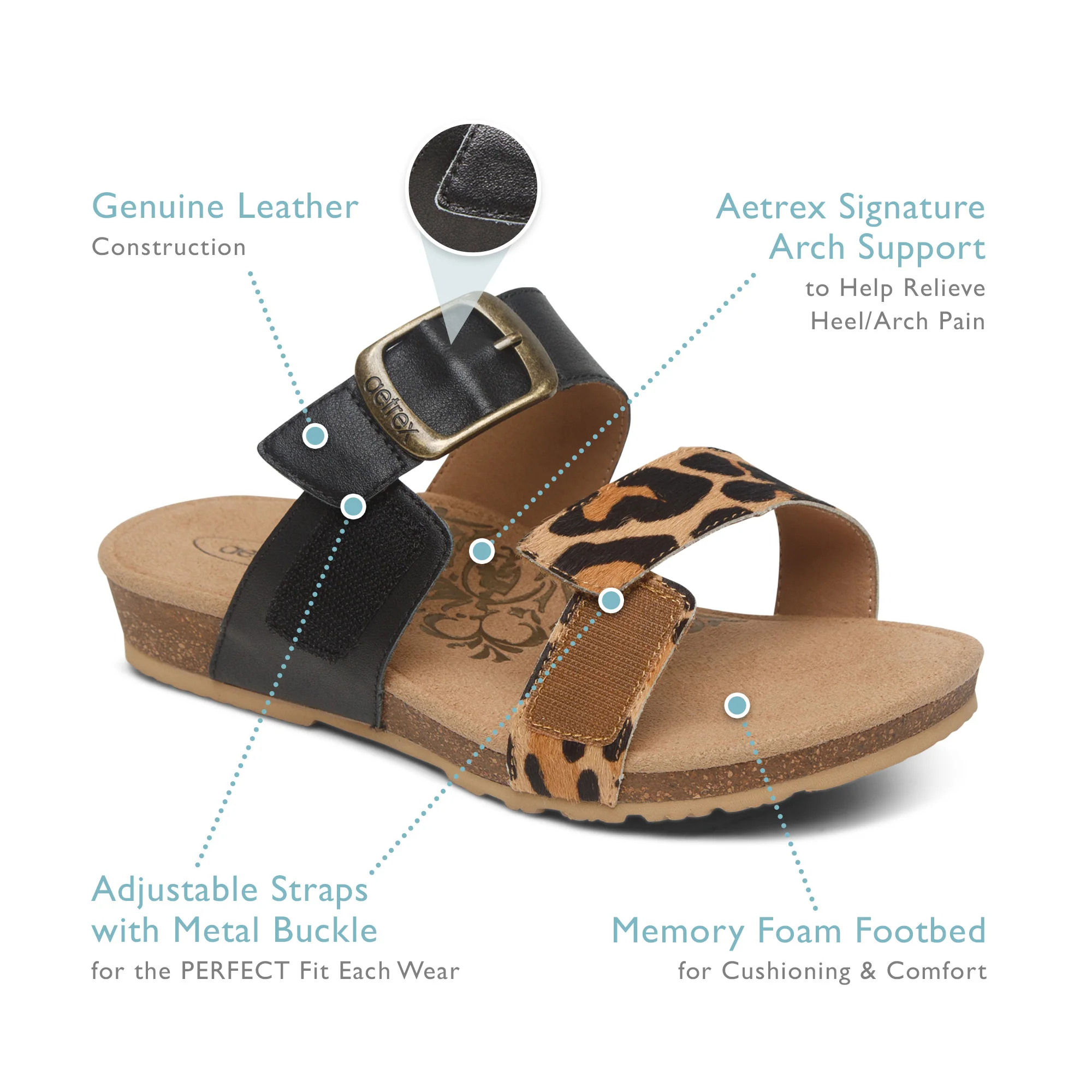 Daisy Adjustable Slide - Leopard - Image 6