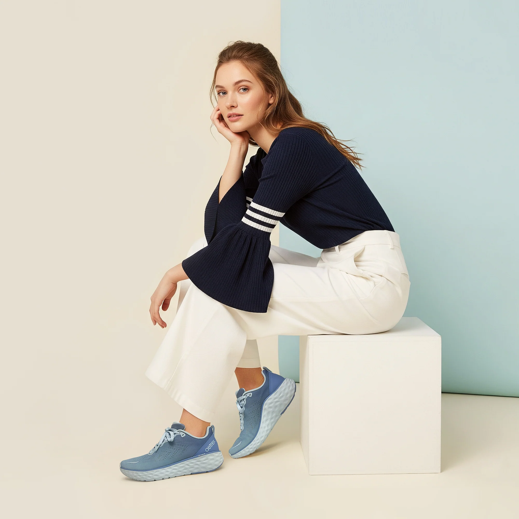 Danika Arch Support Sneaker - Sky Blue - Image 6