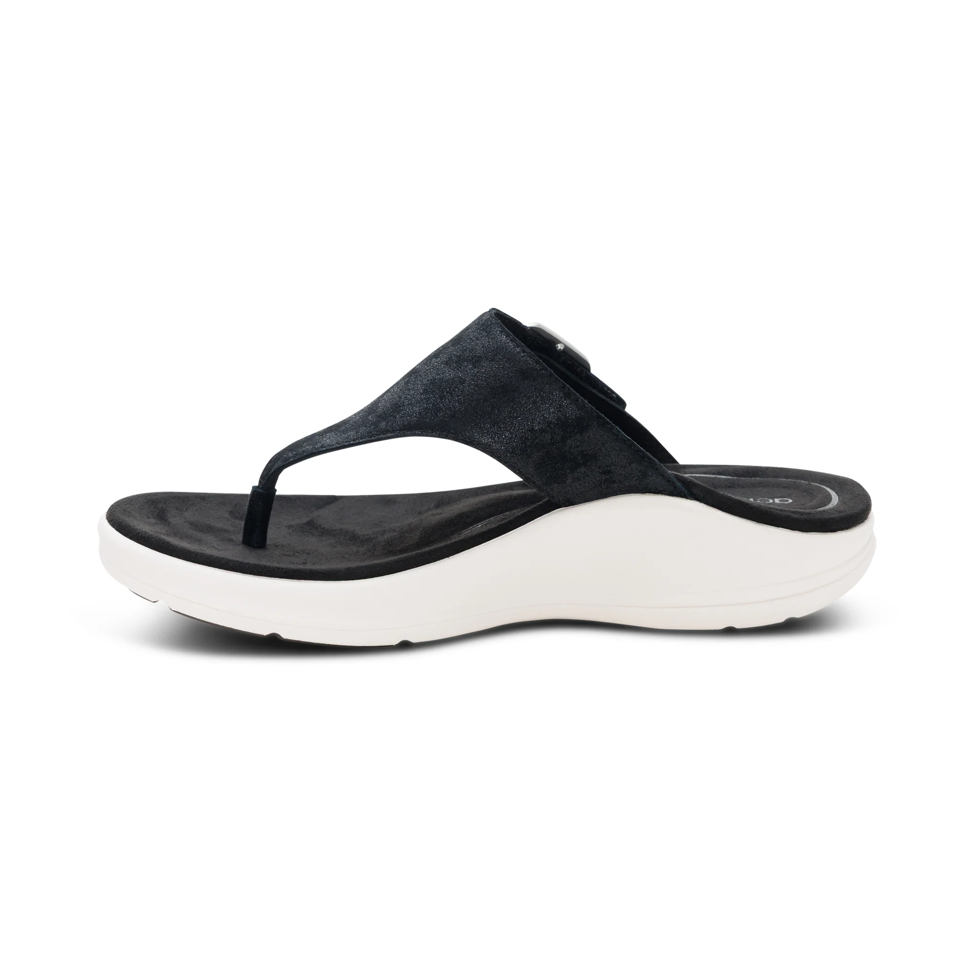 Donna Adjustable Thong Sandal - Black - Image 4