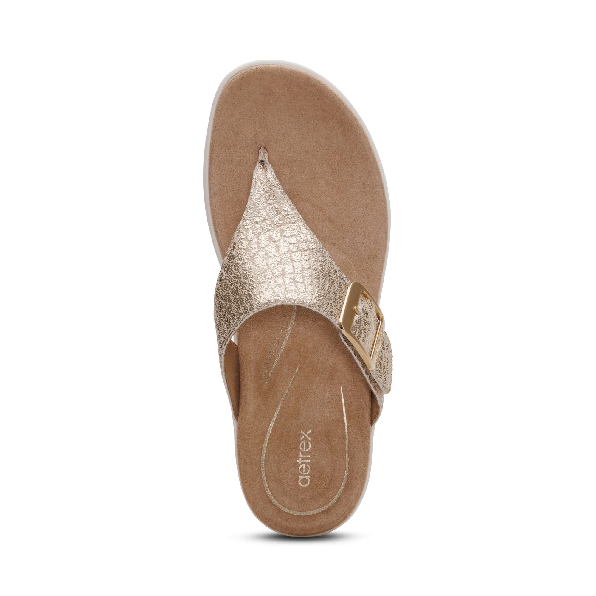 Donna Adjustable Thong Sandal - Champagne - Image 5