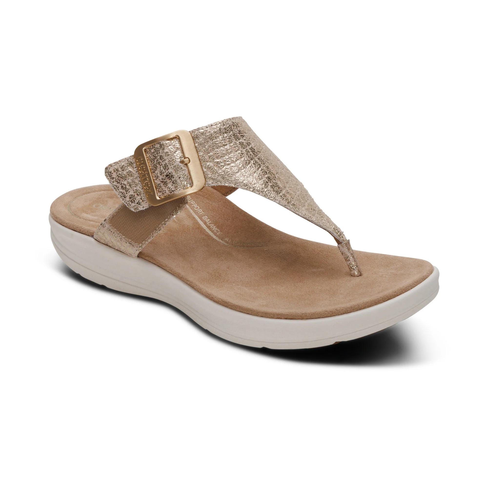 Donna Adjustable Thong Sandal - Champagne - Image 7