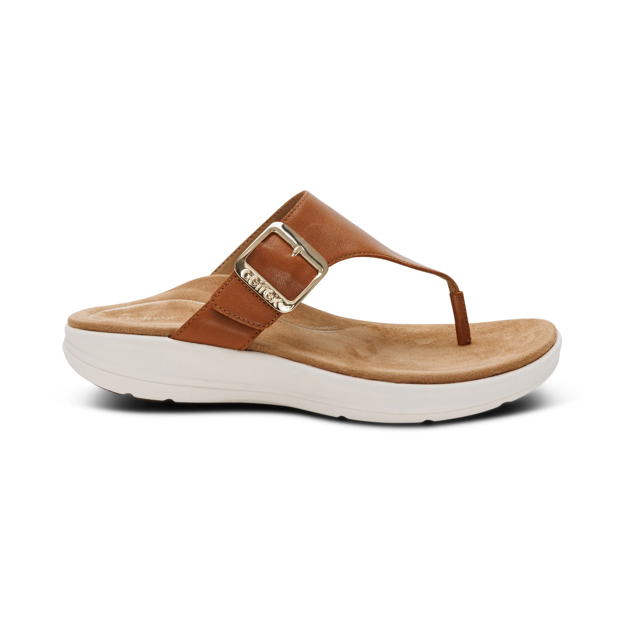 Donna Adjustable Thong Sandal - Cognac - Image 2