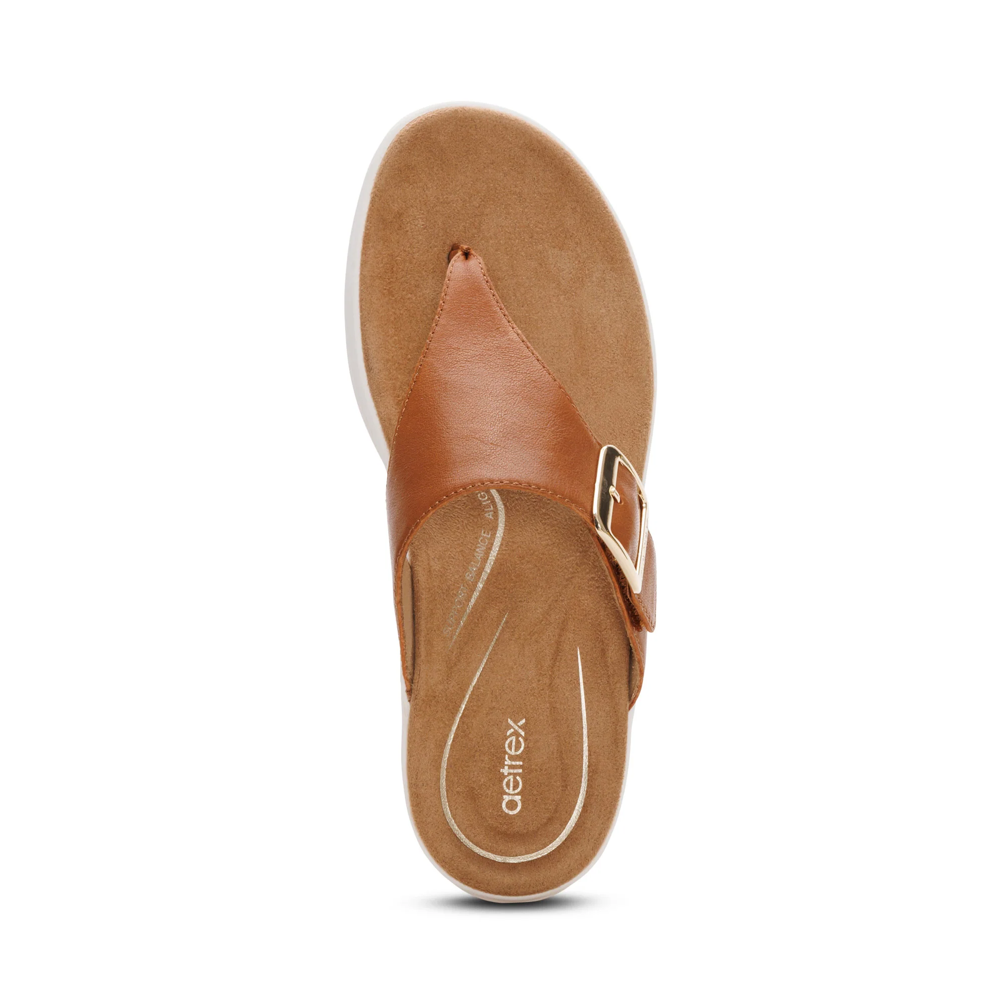 Donna Adjustable Thong Sandal - Cognac - Image 5