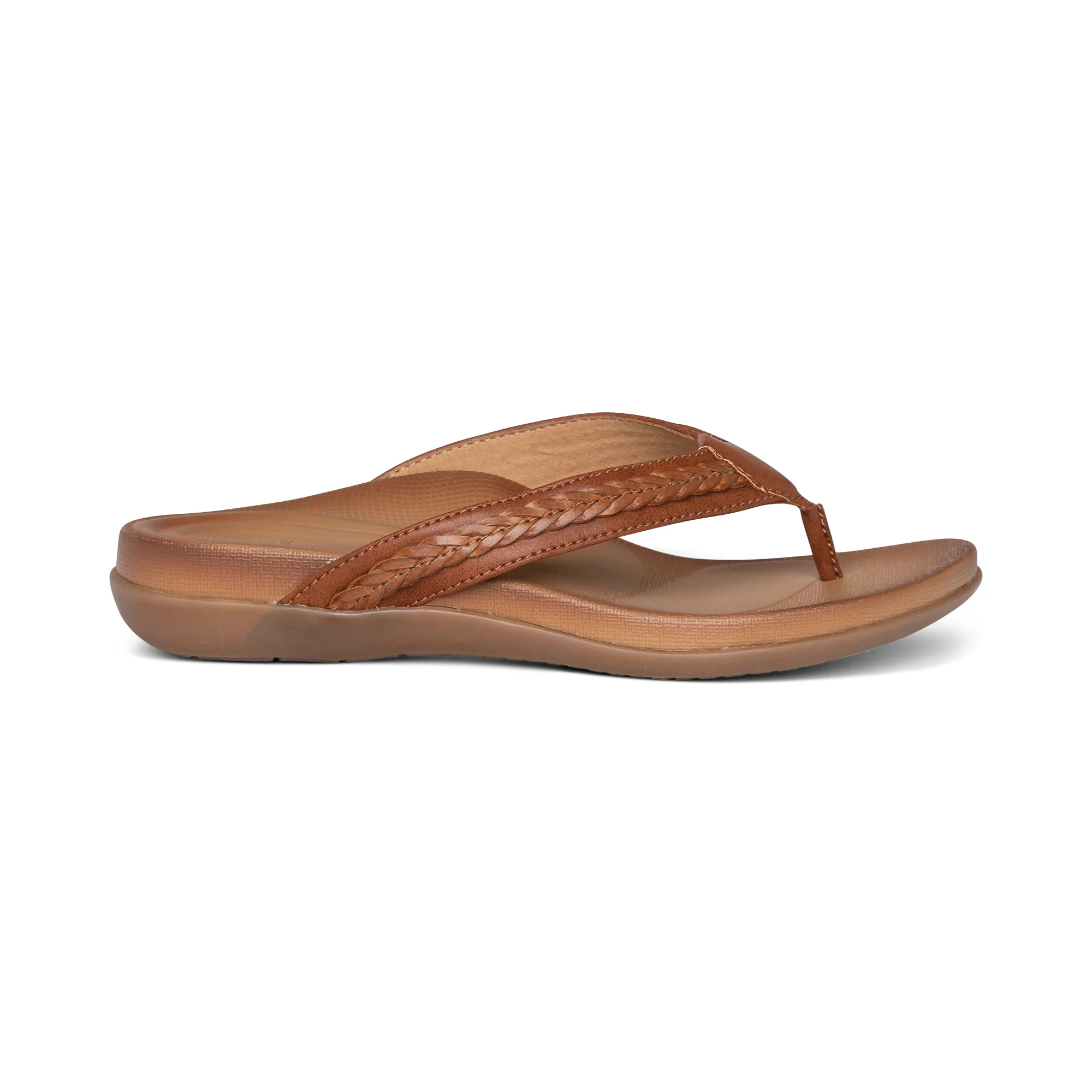 Emmy Braided Thong Sandal - Brown - Image 2