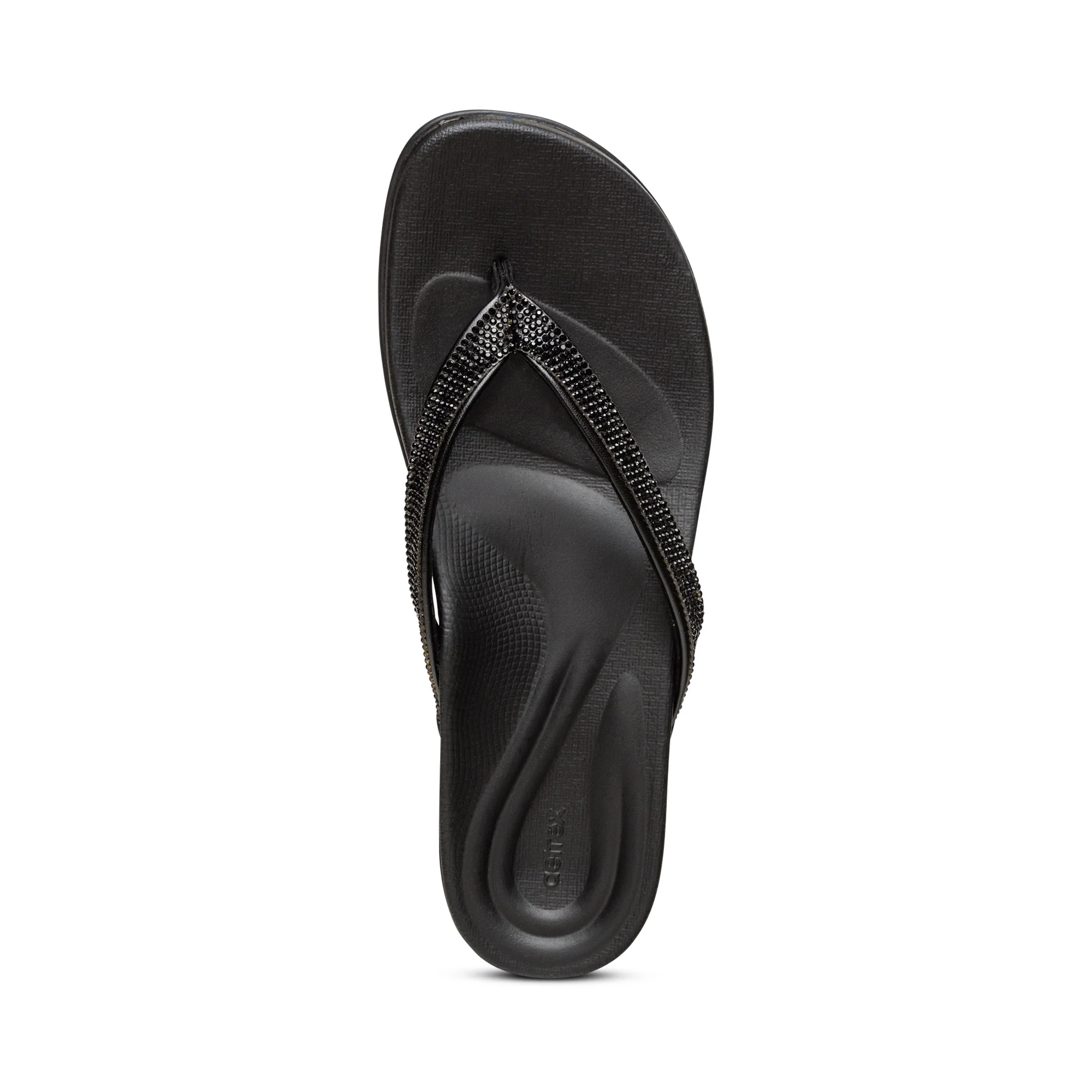 Eve Sparkly Thong Sandal - Black - Image 4