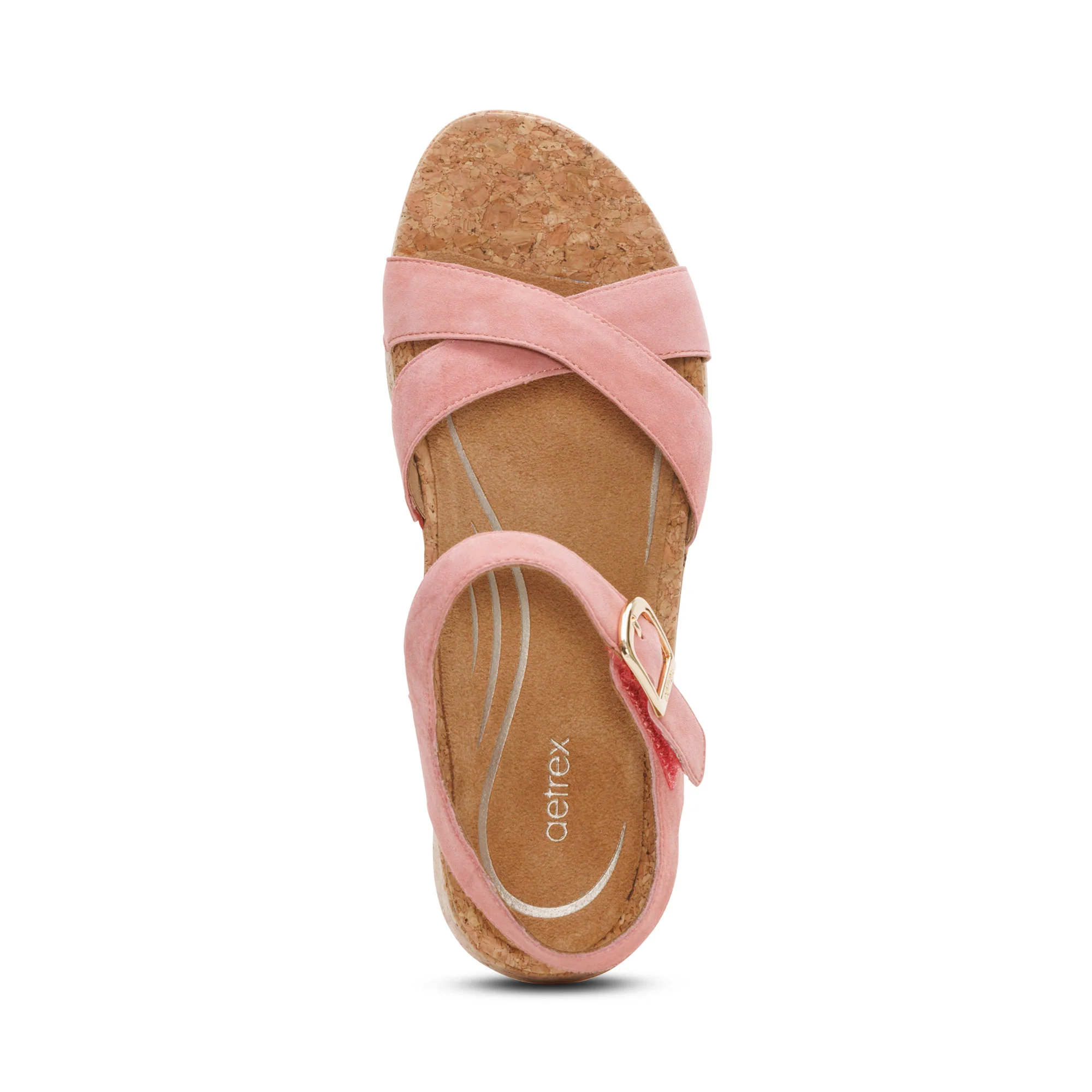 Flora Adjustable Quarter Strap Wedge  - Antique Rose - Image 5