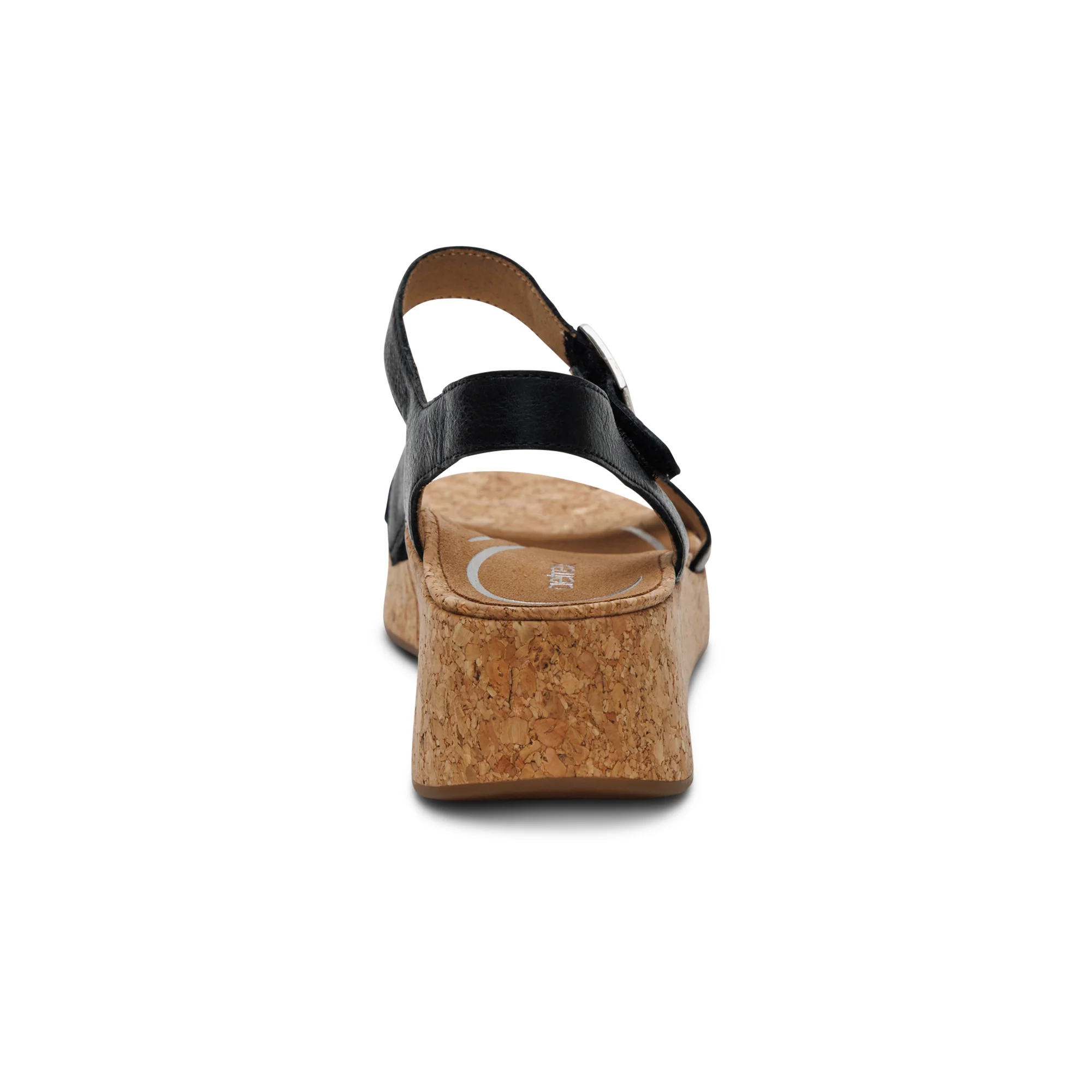 Flora Adjustable Quarter Strap Wedge - Black - Image 3