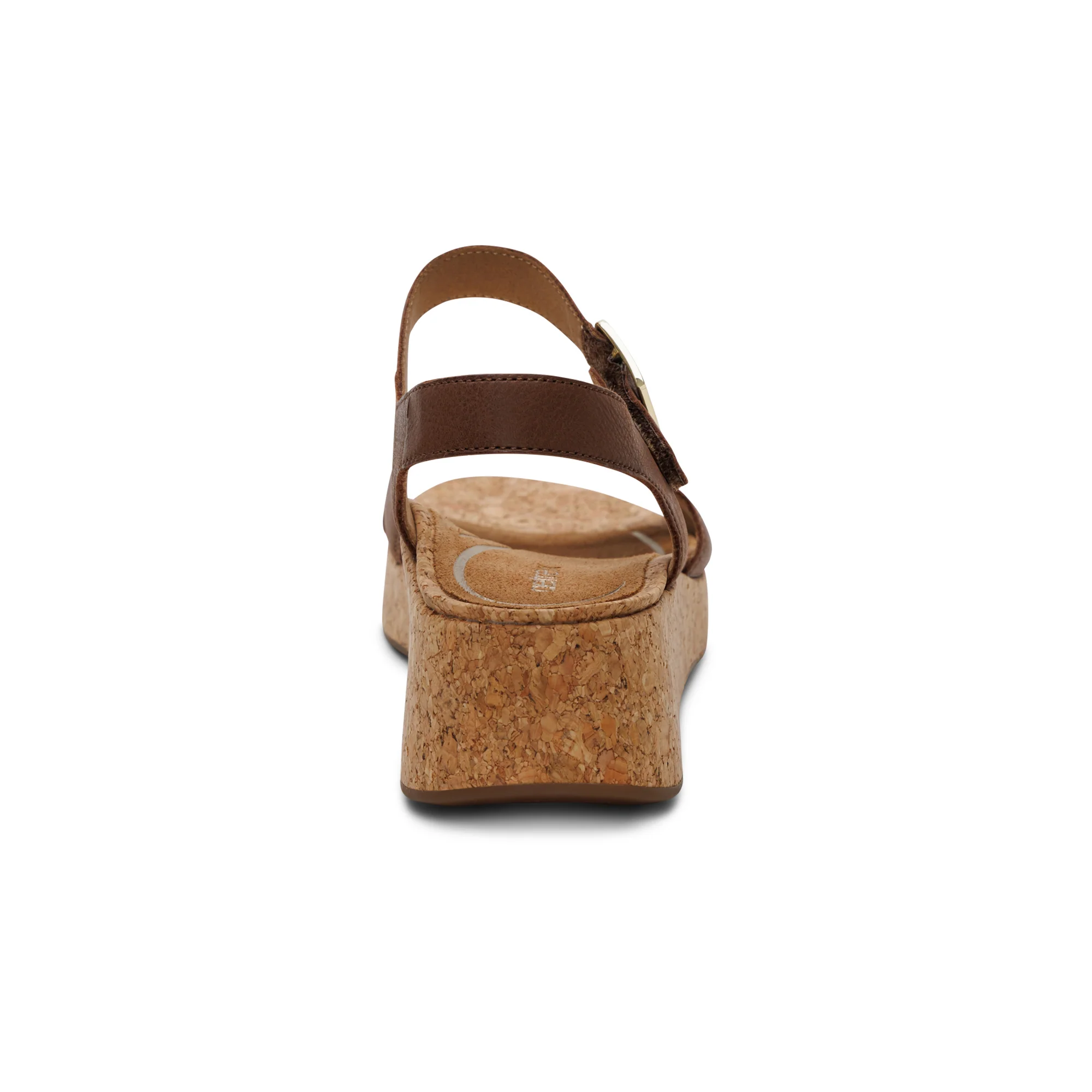 Flora Adjustable Quarter Strap Wedge - Brown - Image 3