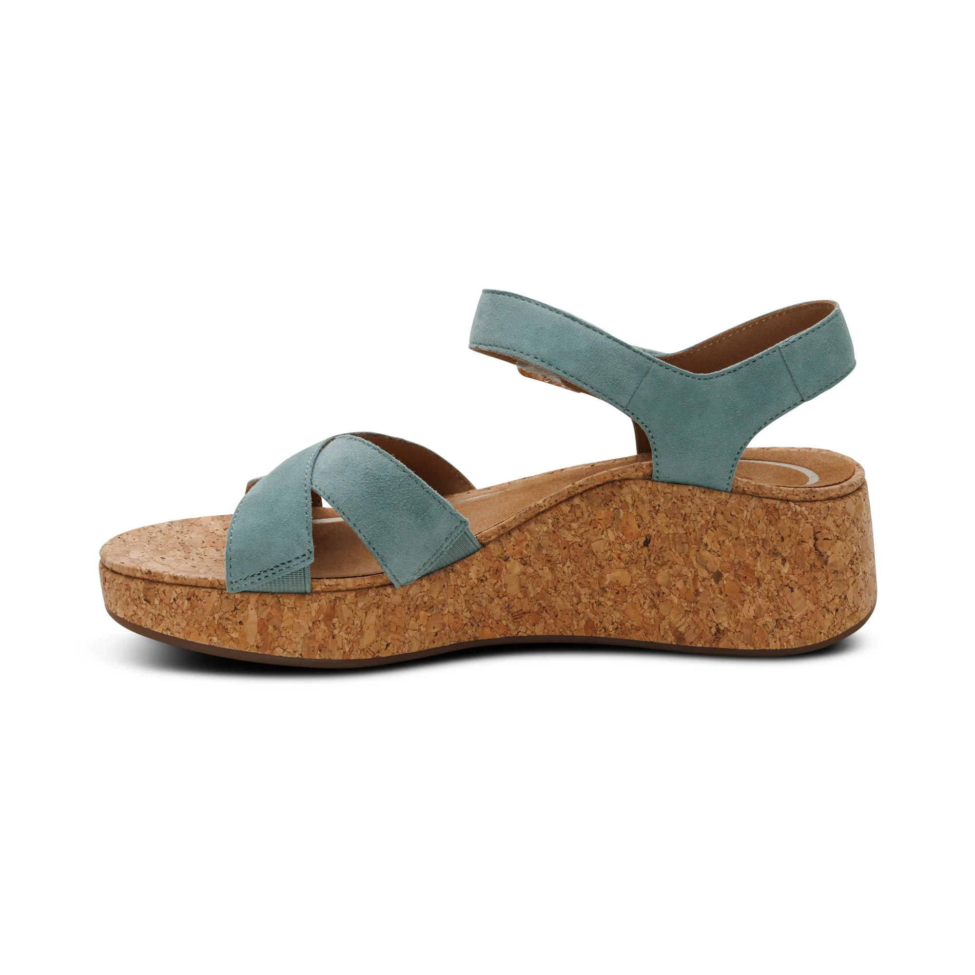Flora Adjustable Quarter Strap Wedge - Sage - Image 4
