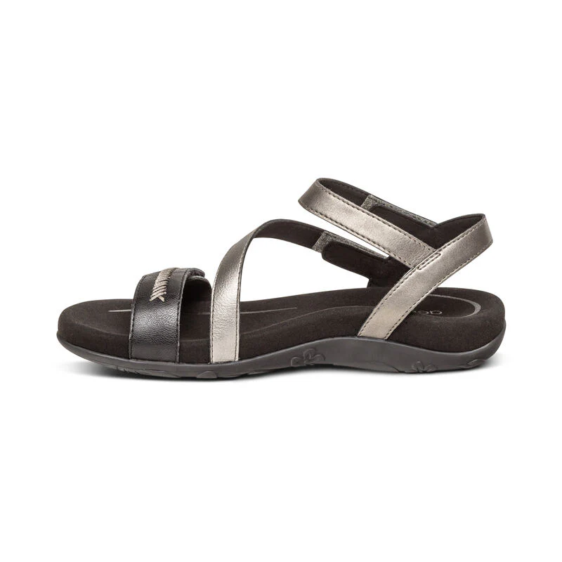 Gabby Adjustable Quarter Strap Sandal - Black Multi - Image 4