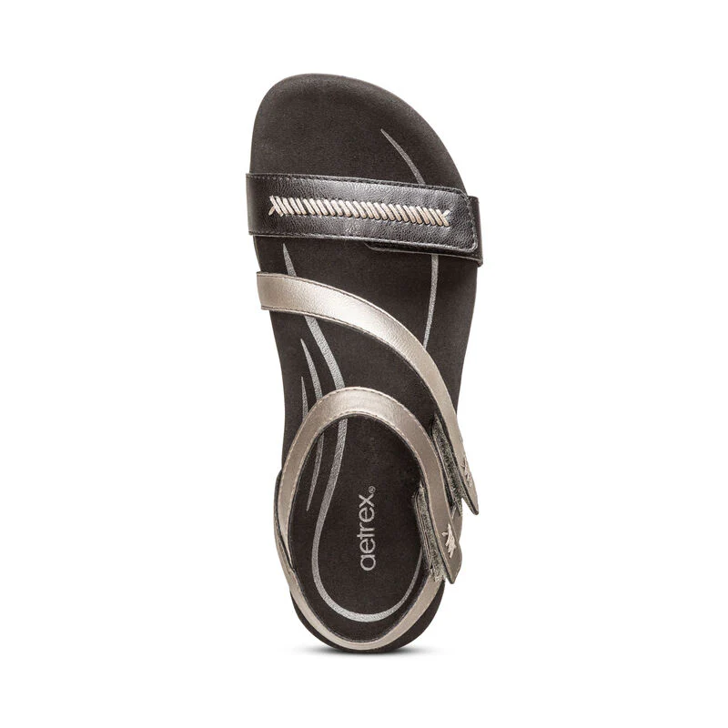 Gabby Adjustable Quarter Strap Sandal - Black Multi - Image 5