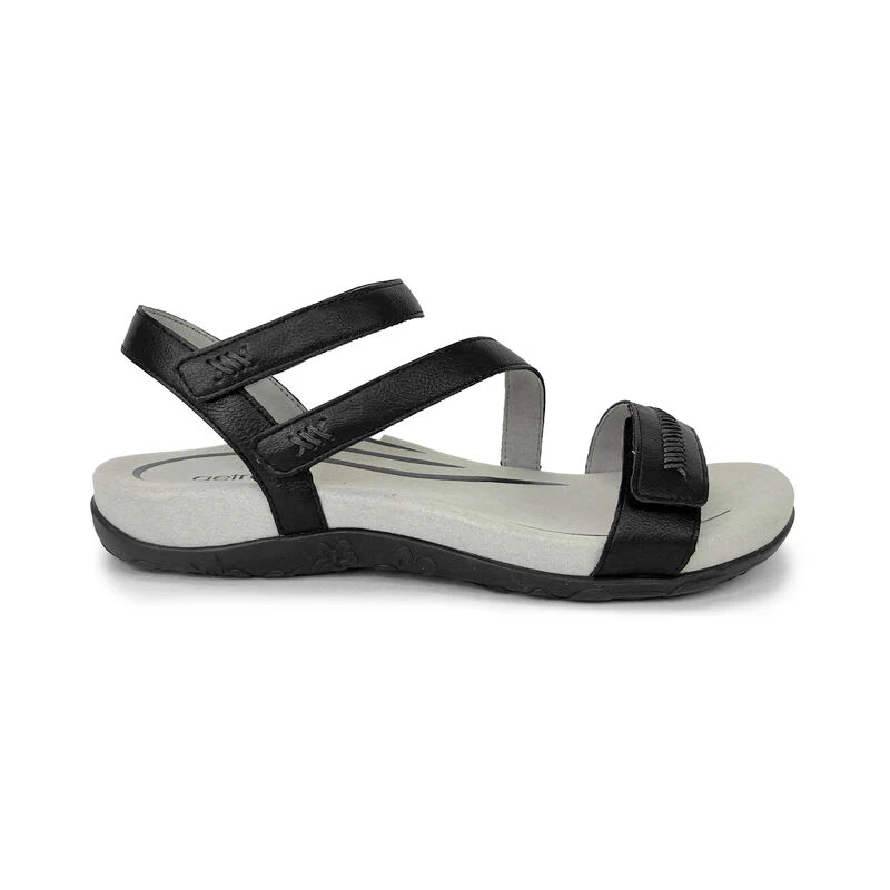 Gabby Adjustable Quarter Strap Sandal - Black - Image 2