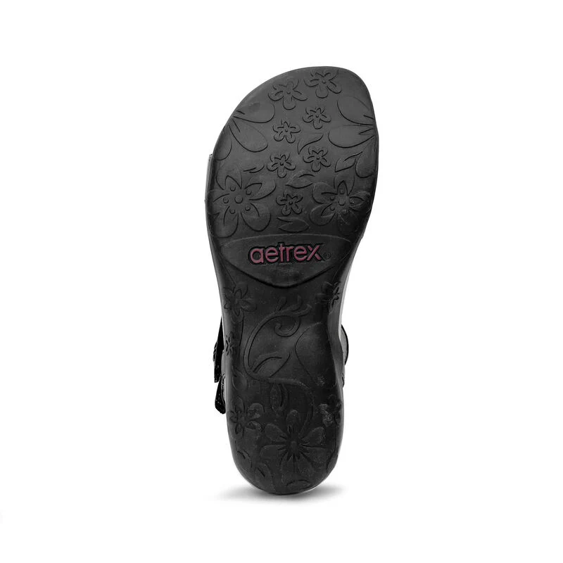 Gabby Adjustable Quarter Strap Sandal - Black - Image 6