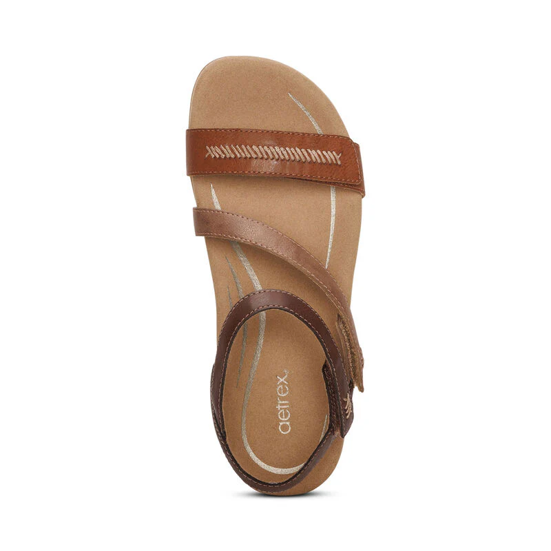 Gabby Adjustable Quarter Strap Sandal - Cognac Multi - Image 5