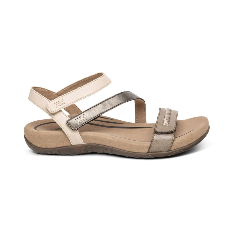 Gabby Adjustable Quarter Strap Sandal - Stone Multi - Image 2